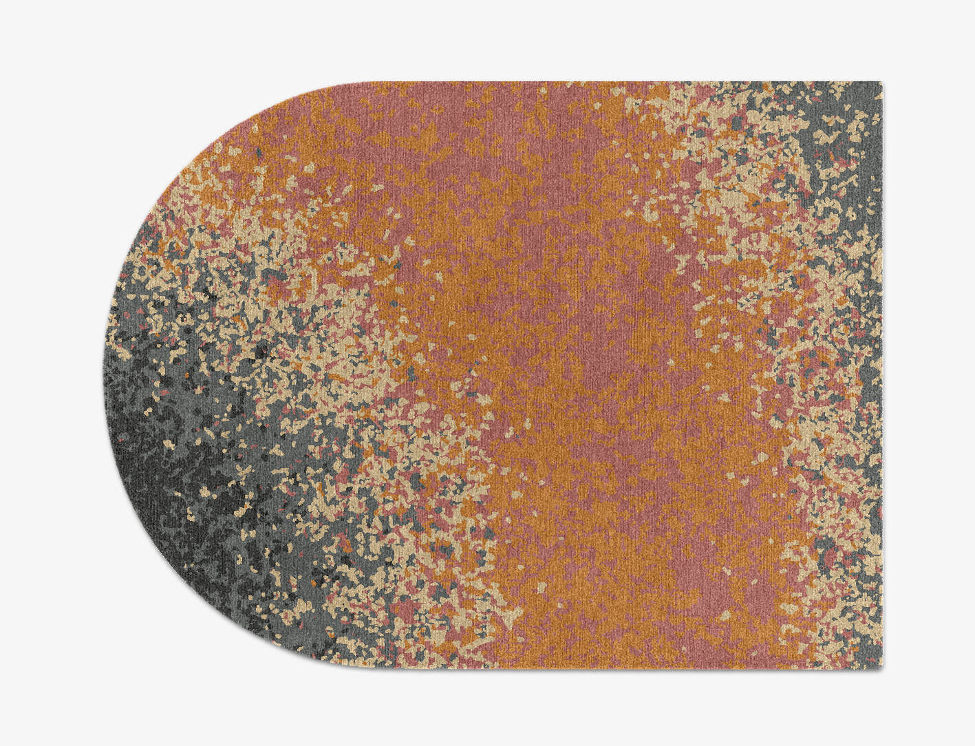 Ombre Gradation Arch Hand Knotted Tibetan Wool Custom Rug by Rug Artisan
