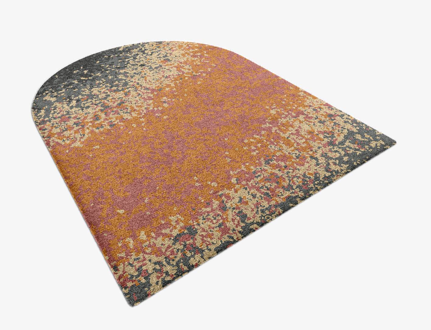 Ombre Gradation Arch Hand Knotted Tibetan Wool Custom Rug by Rug Artisan