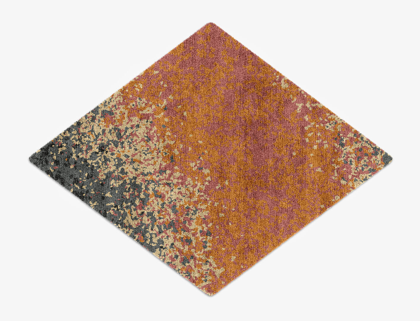 Ombre Gradation Diamond Hand Knotted Bamboo Silk Custom Rug by Rug Artisan
