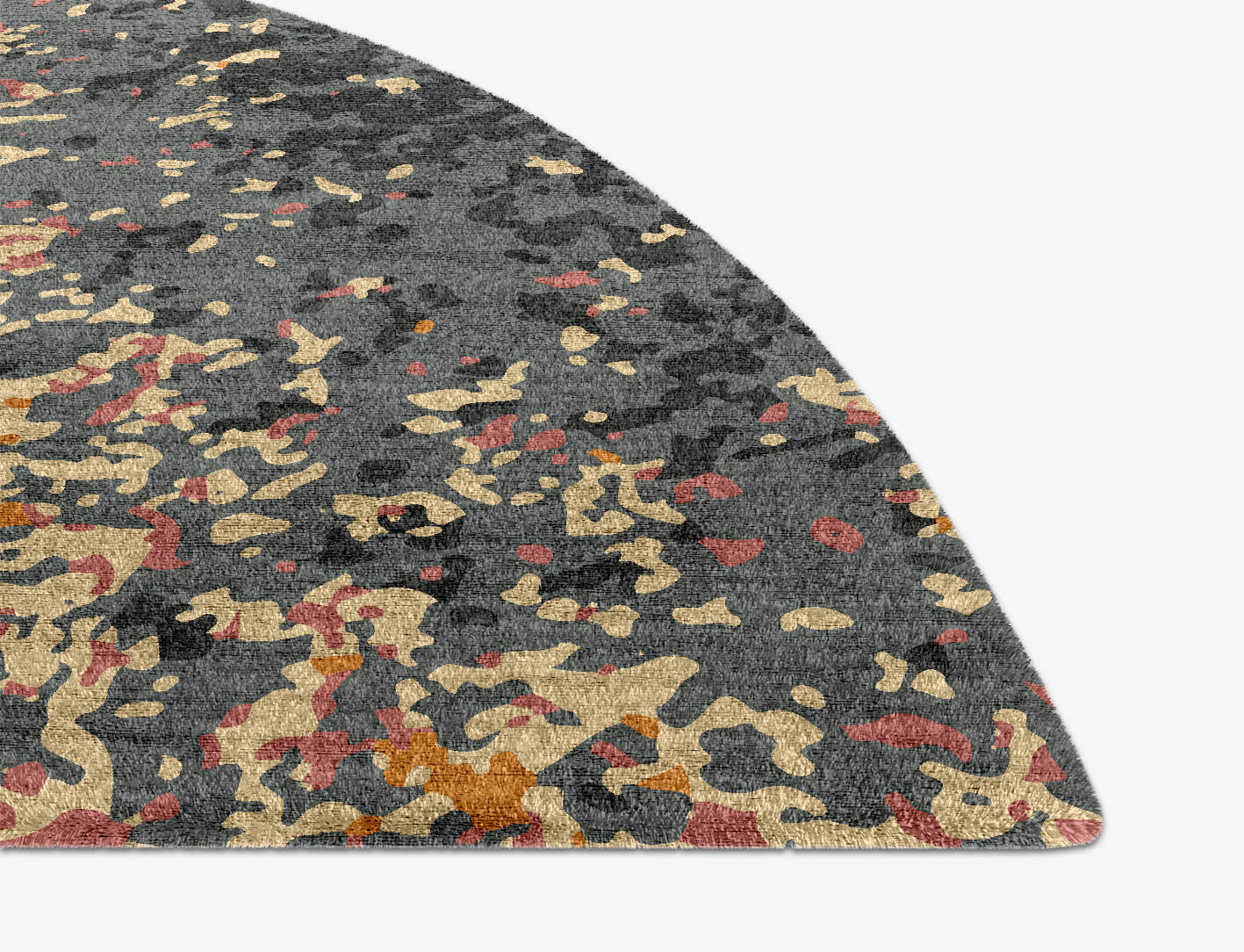 Ombre Gradation Halfmoon Hand Knotted Bamboo Silk Custom Rug by Rug Artisan