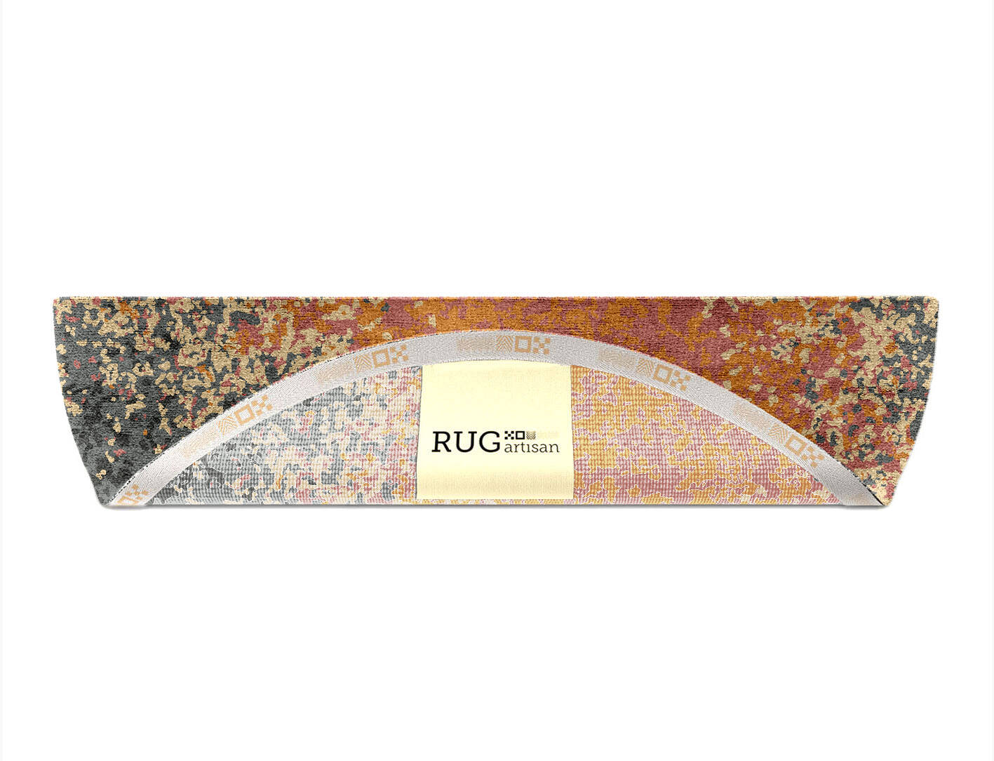 Ombre Gradation Halfmoon Hand Knotted Bamboo Silk Custom Rug by Rug Artisan