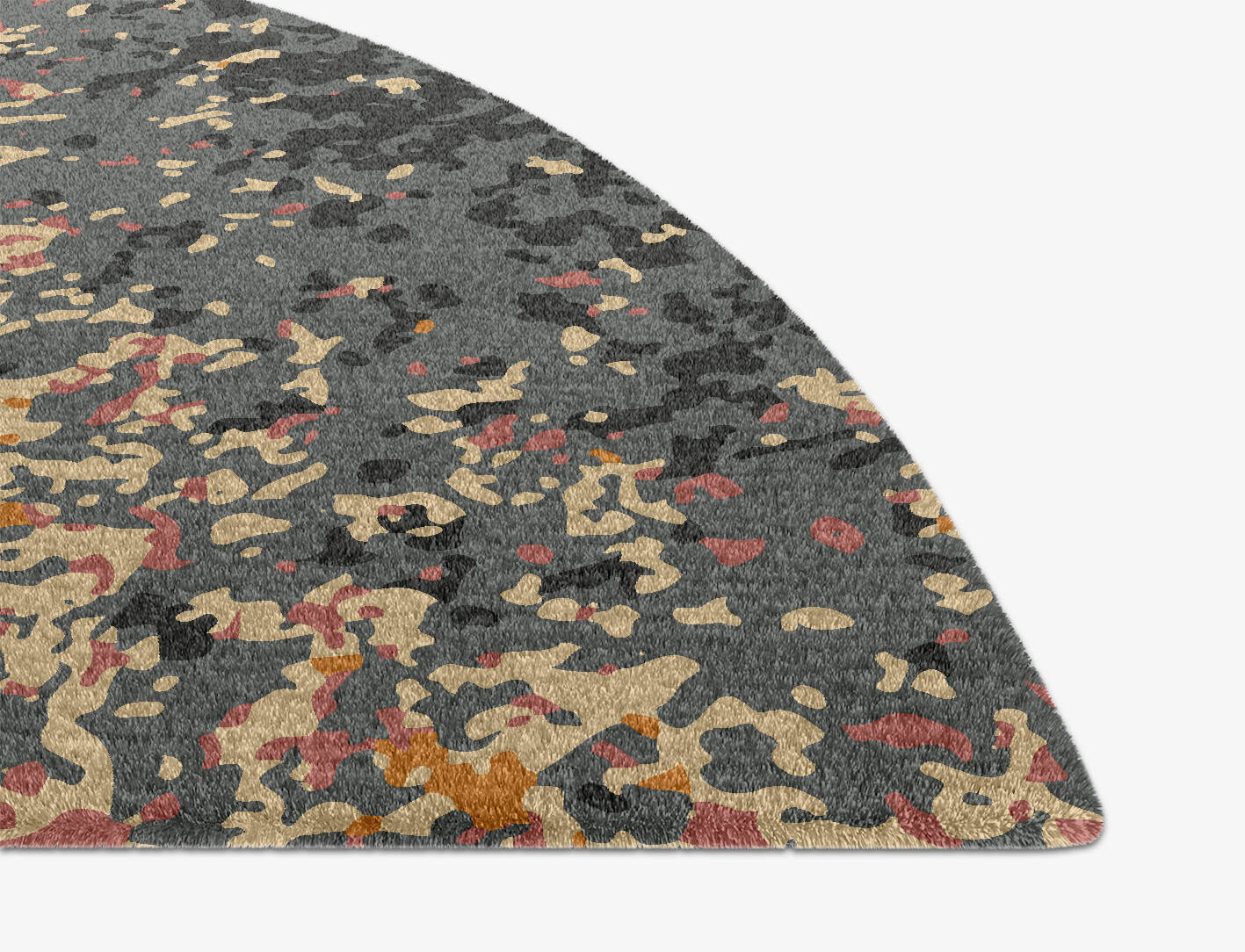 Ombre Gradation Halfmoon Hand Knotted Tibetan Wool Custom Rug by Rug Artisan