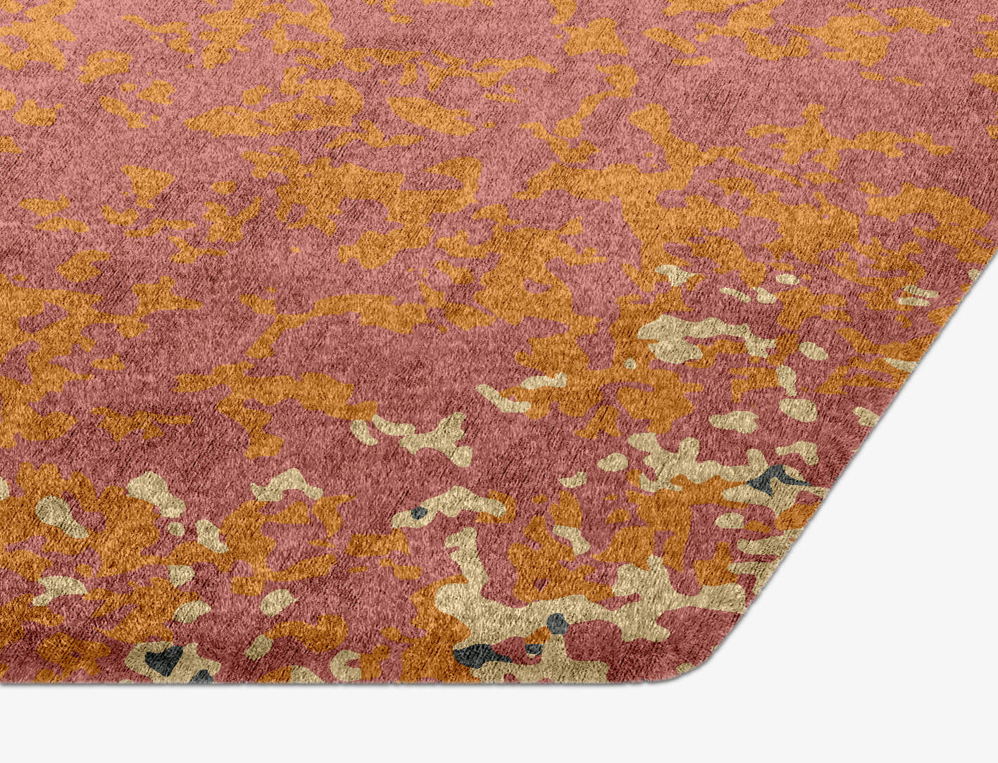 Ombre Gradation Hexagon Hand Knotted Bamboo Silk Custom Rug by Rug Artisan
