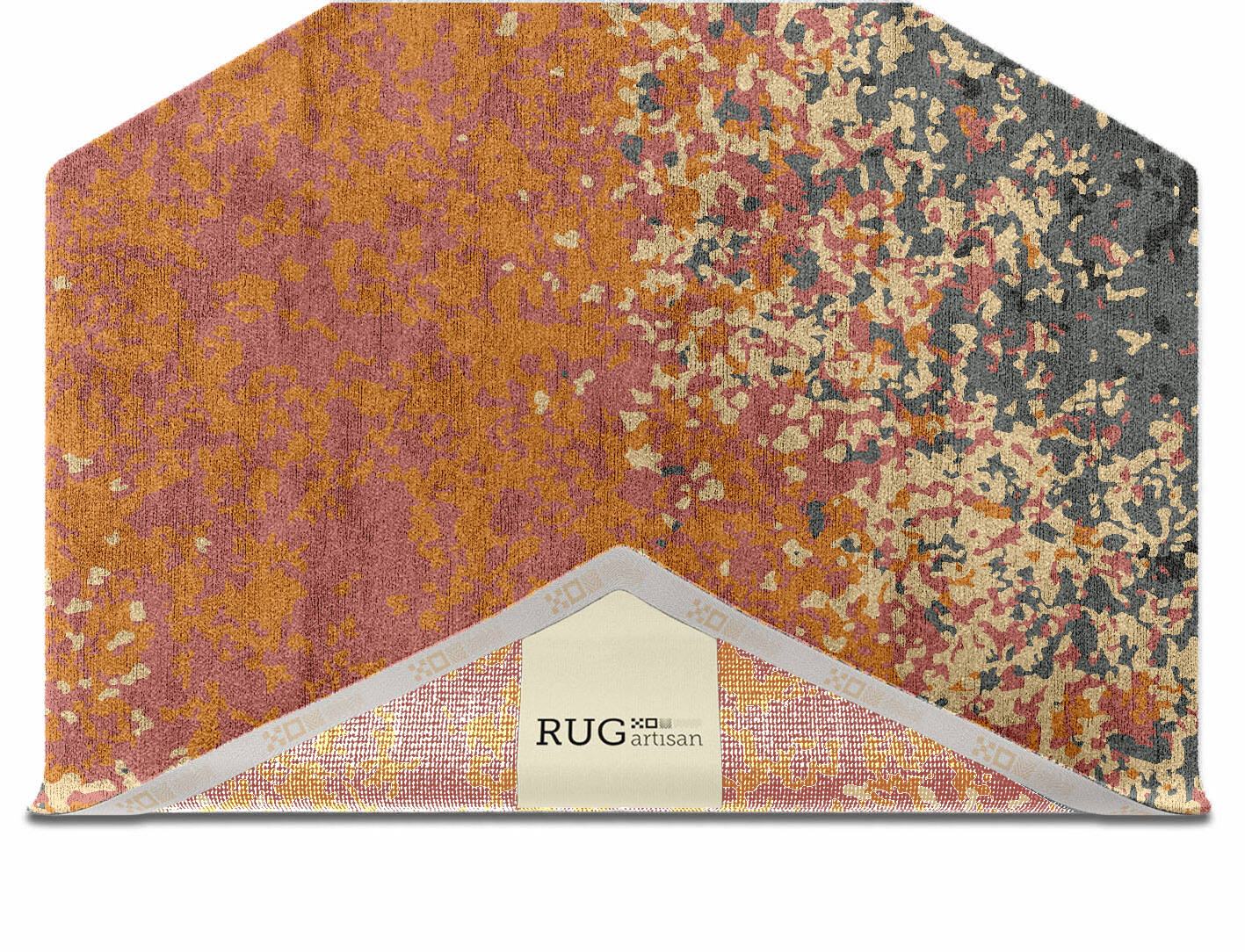 Ombre Gradation Hexagon Hand Knotted Bamboo Silk Custom Rug by Rug Artisan