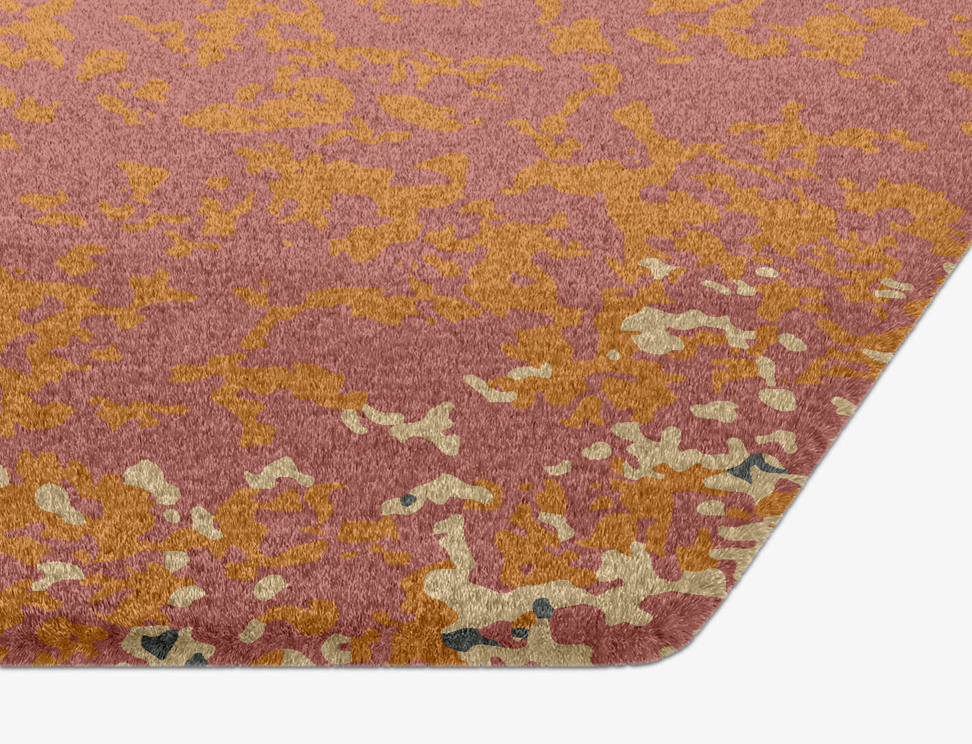 Ombre Gradation Hexagon Hand Knotted Tibetan Wool Custom Rug by Rug Artisan
