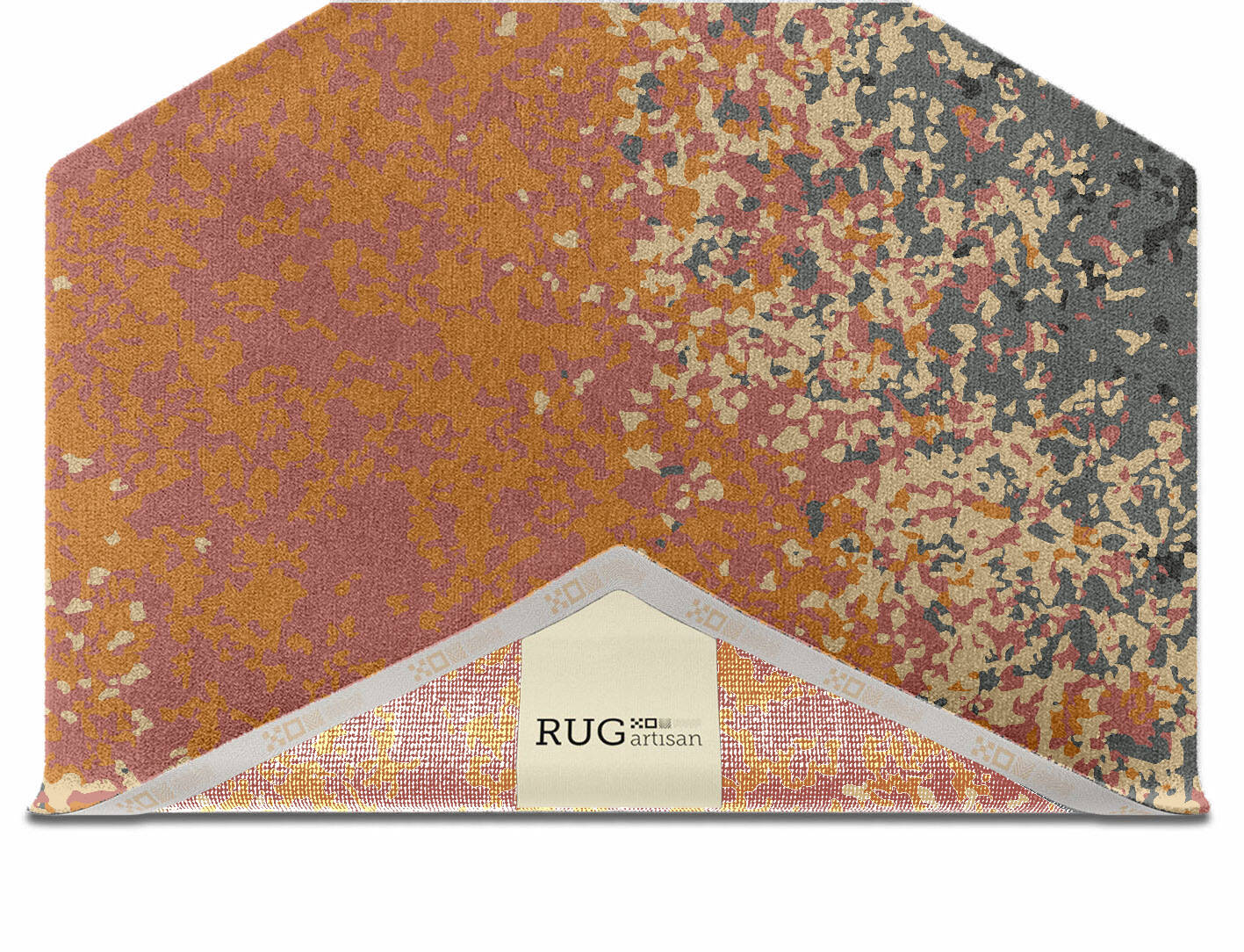 Ombre Gradation Hexagon Hand Knotted Tibetan Wool Custom Rug by Rug Artisan