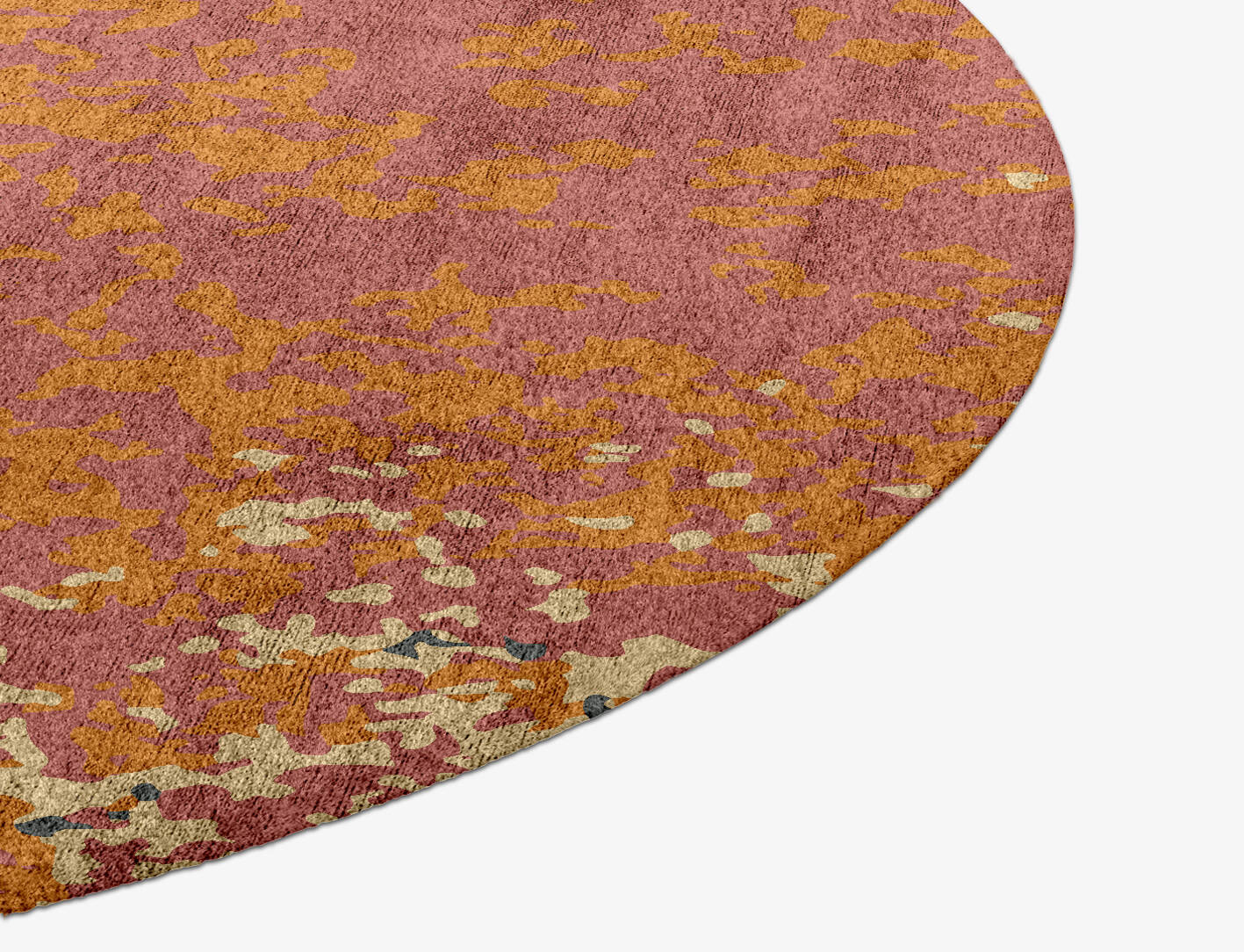 Ombre Gradation Round Hand Knotted Bamboo Silk Custom Rug by Rug Artisan