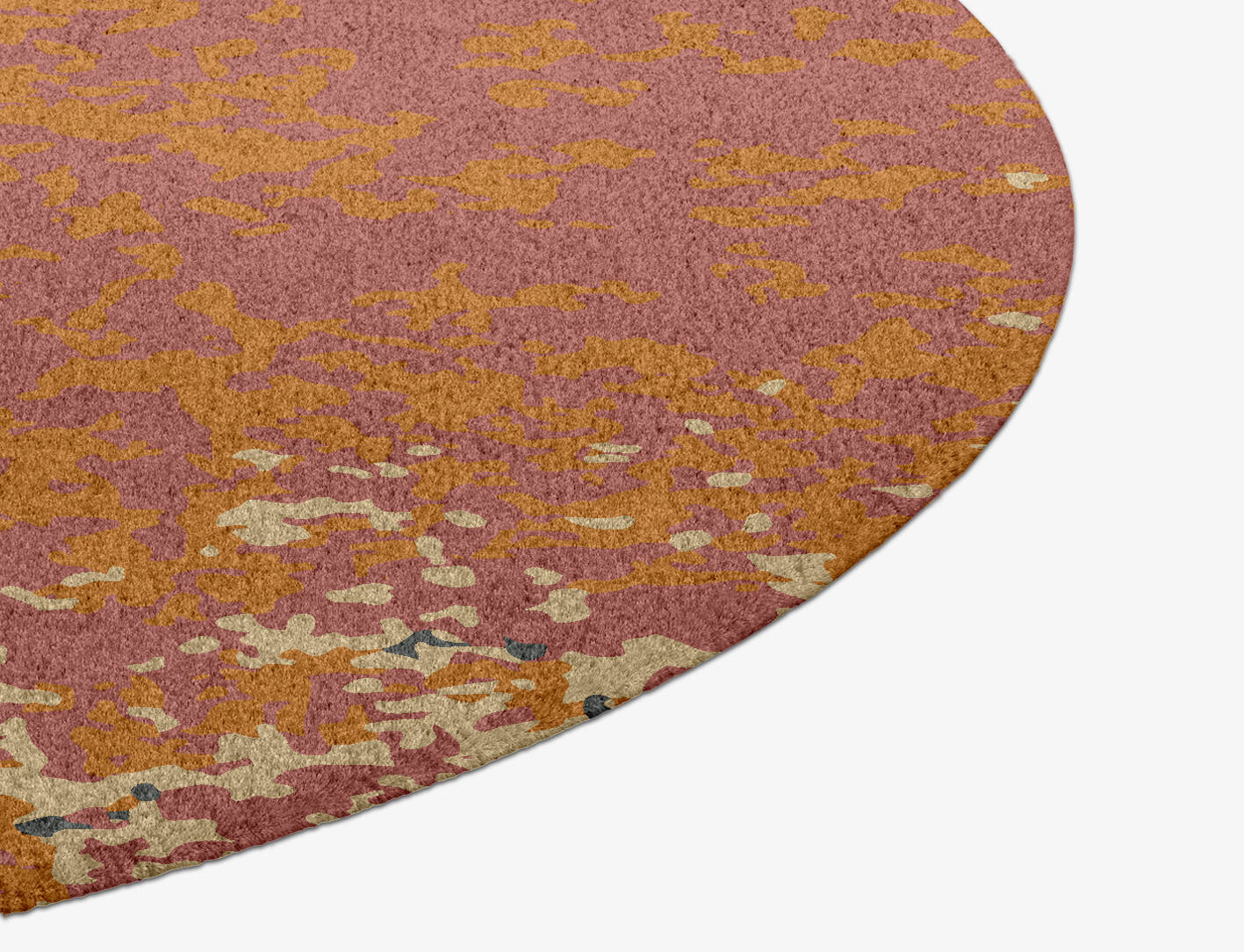 Ombre Gradation Round Hand Knotted Tibetan Wool Custom Rug by Rug Artisan