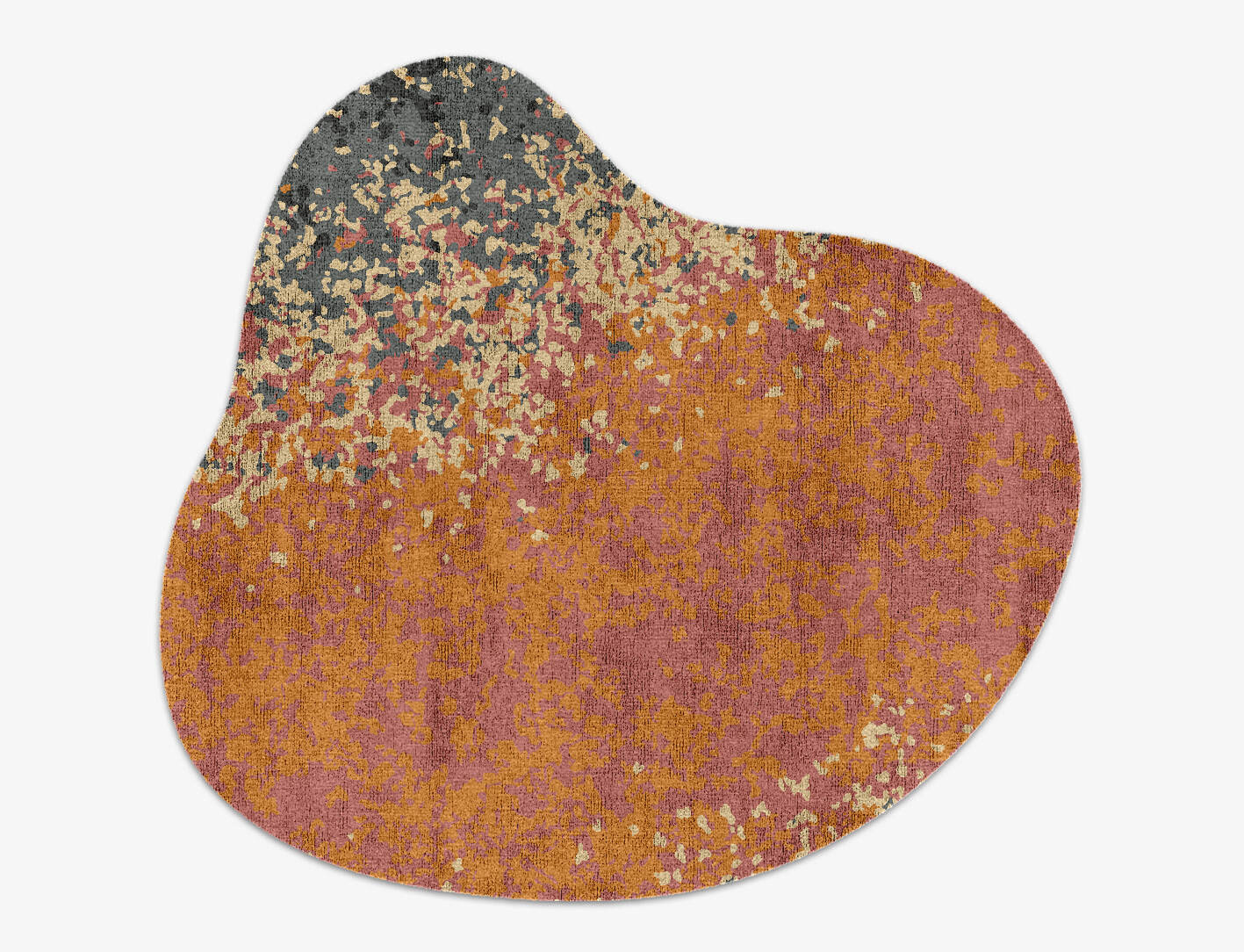 Ombre Gradation Splash Hand Knotted Bamboo Silk Custom Rug by Rug Artisan
