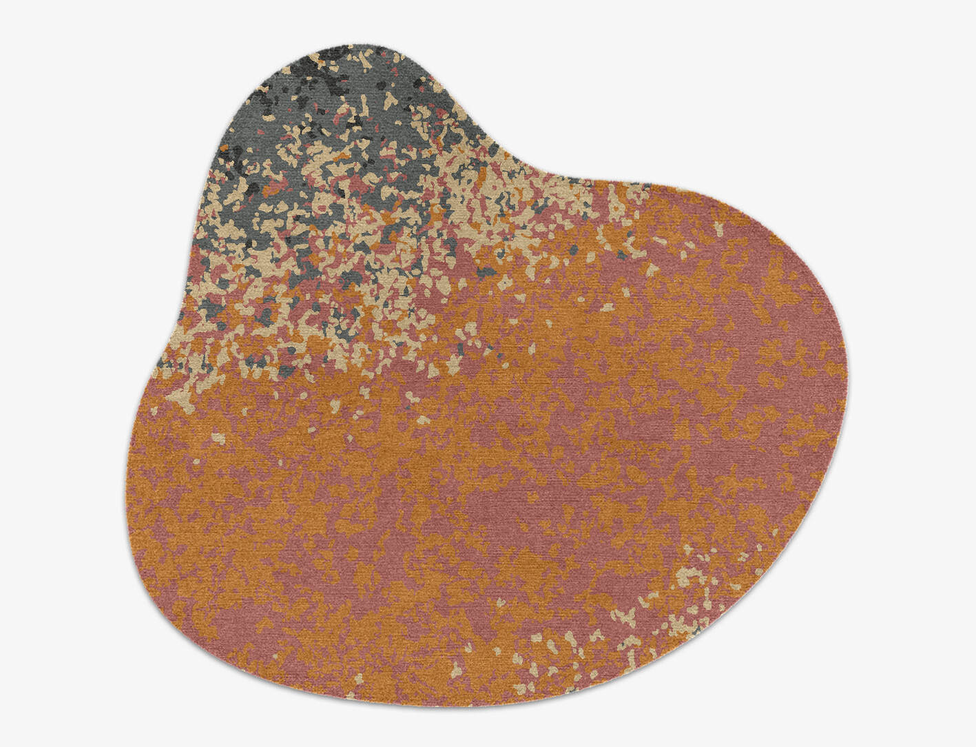 Ombre Gradation Splash Hand Knotted Tibetan Wool Custom Rug by Rug Artisan