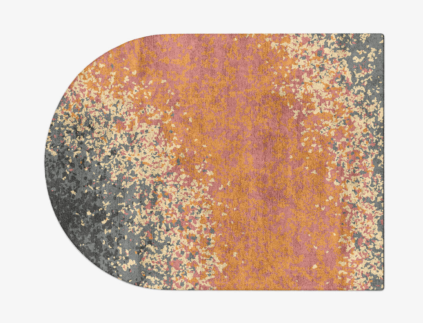 Ombre Gradation Arch Hand Tufted Bamboo Silk Custom Rug by Rug Artisan