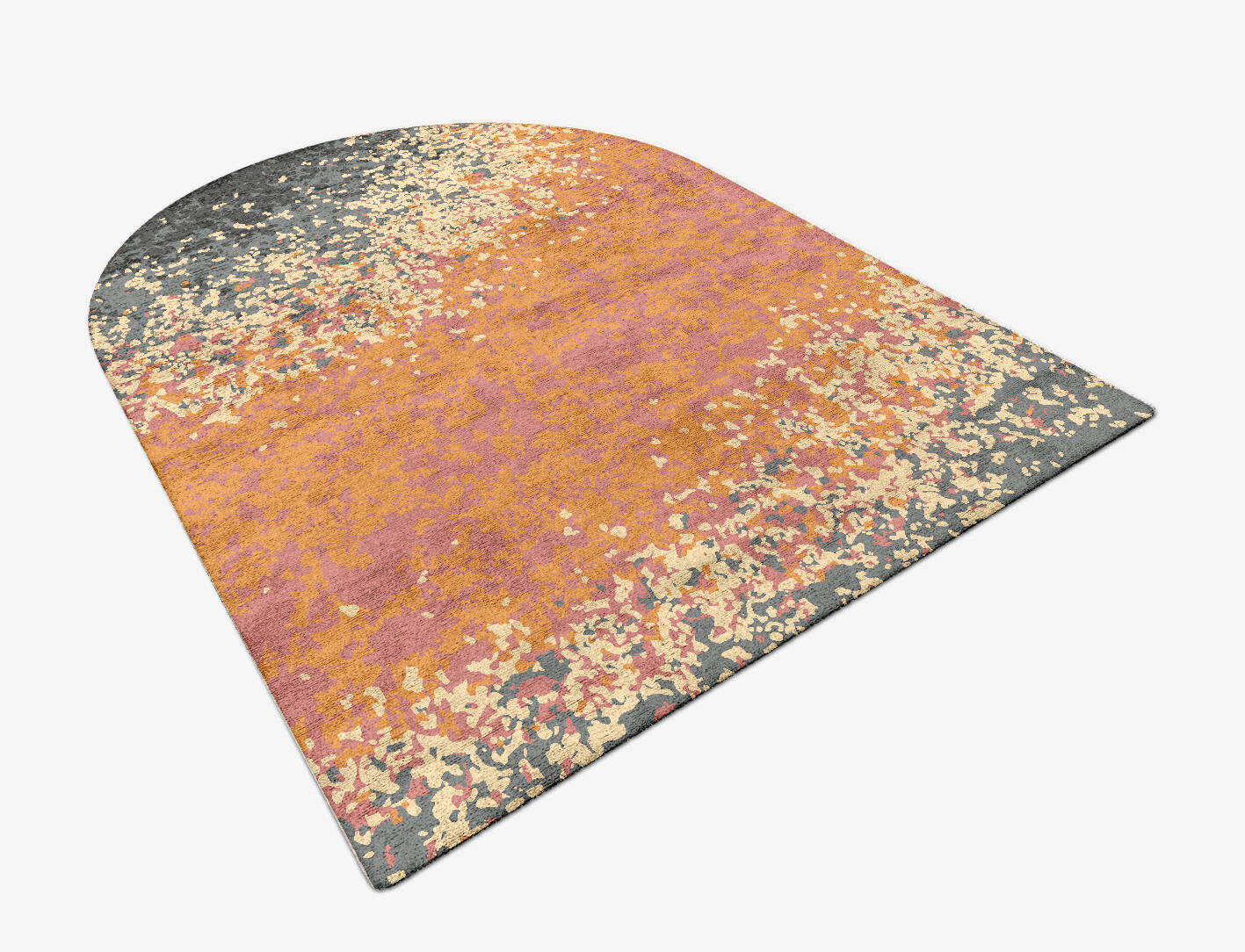 Ombre Gradation Arch Hand Tufted Bamboo Silk Custom Rug by Rug Artisan