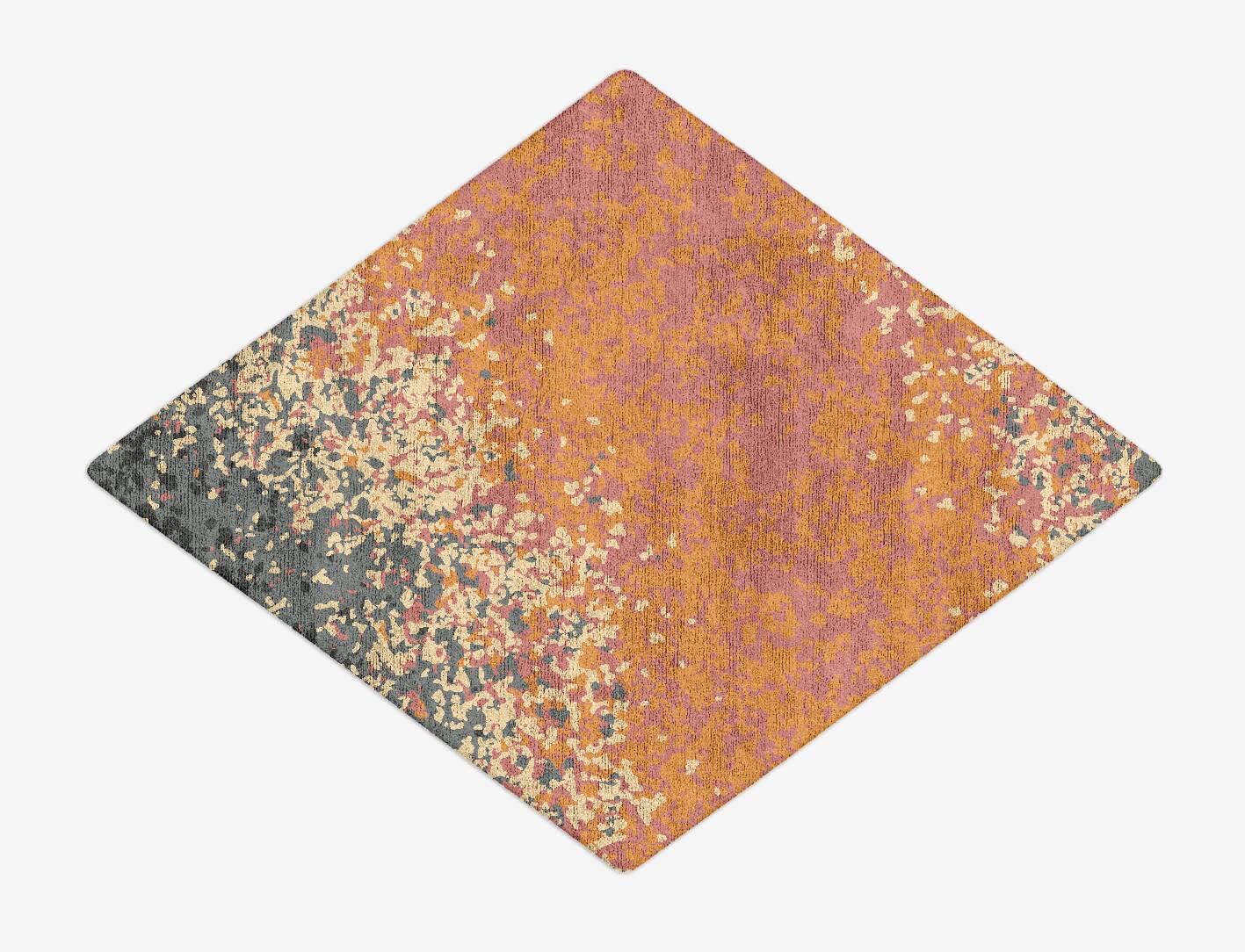 Ombre Gradation Diamond Hand Tufted Bamboo Silk Custom Rug by Rug Artisan