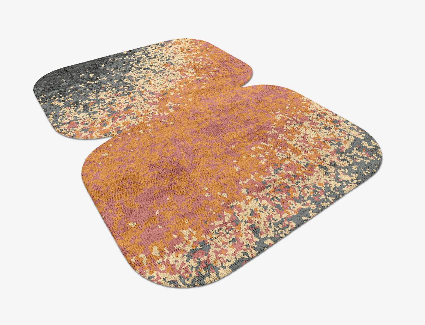 Ombre Gradation Eight Hand Tufted Bamboo Silk Custom Rug by Rug Artisan