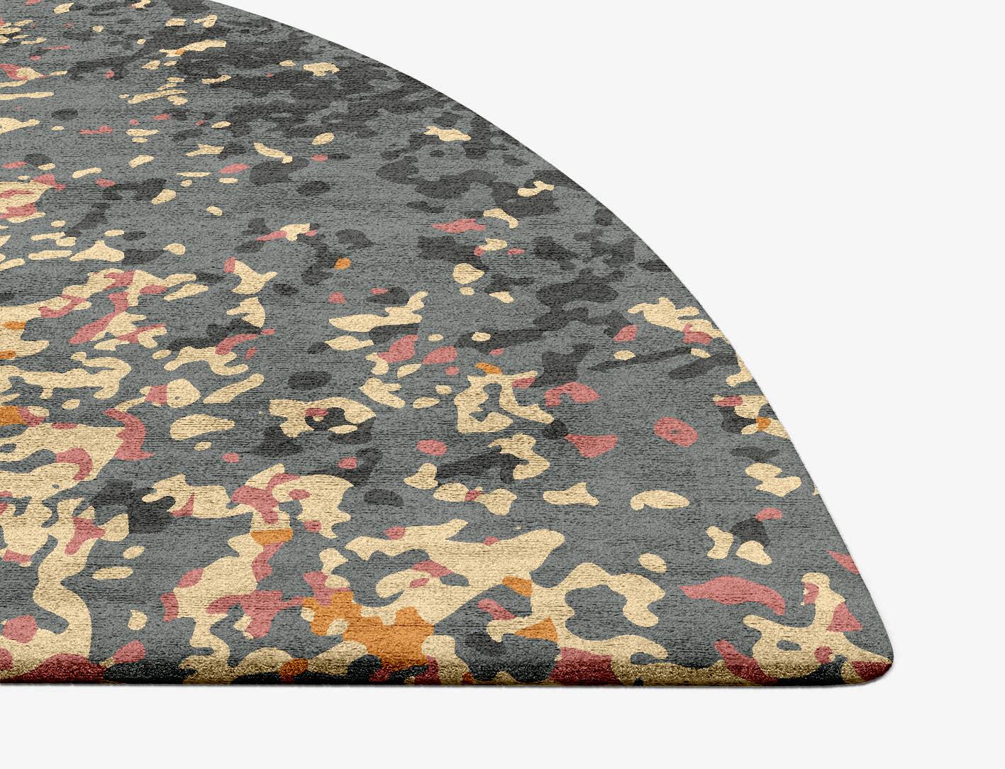 Ombre Gradation Halfmoon Hand Tufted Bamboo Silk Custom Rug by Rug Artisan