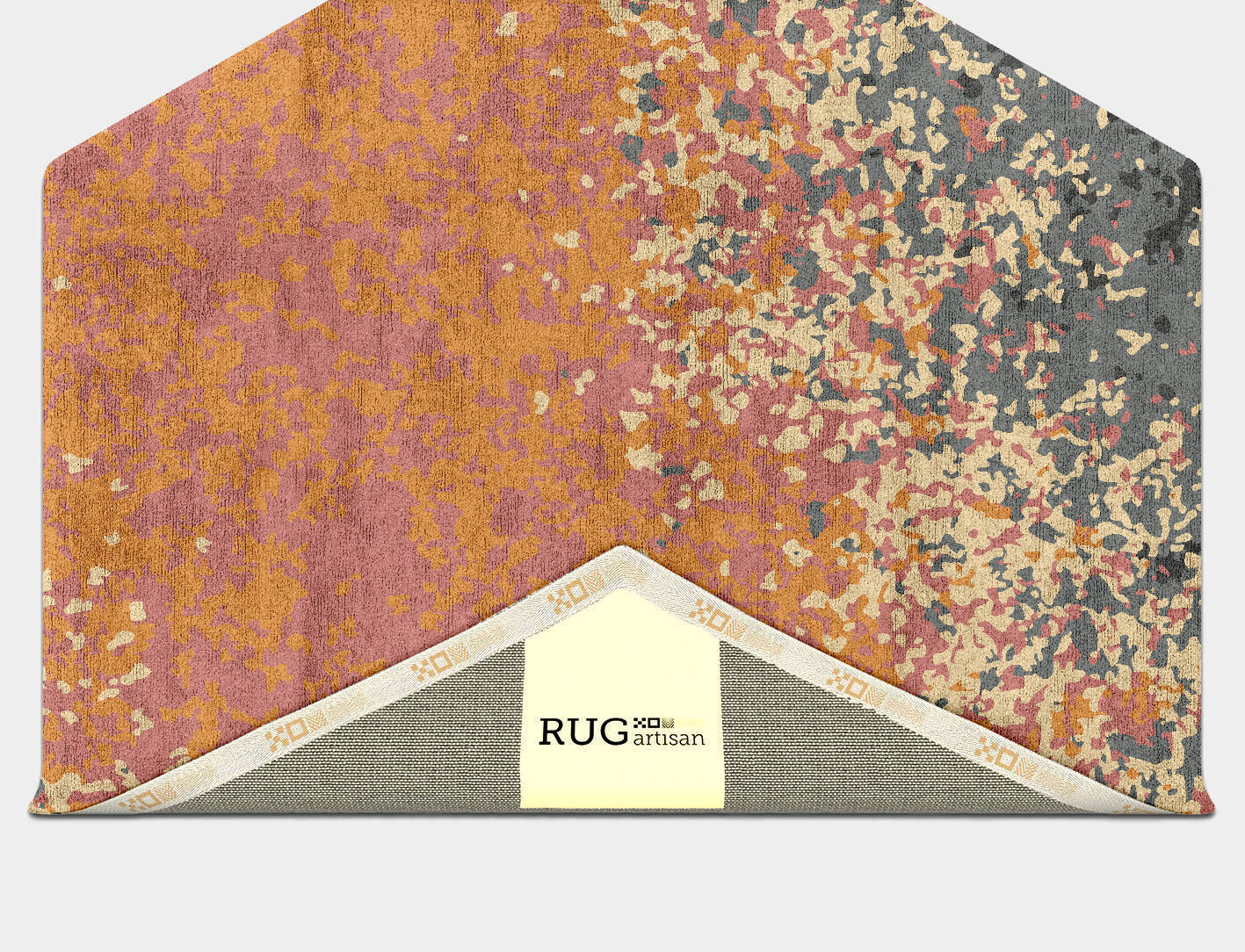 Ombre Gradation Hexagon Hand Tufted Bamboo Silk Custom Rug by Rug Artisan
