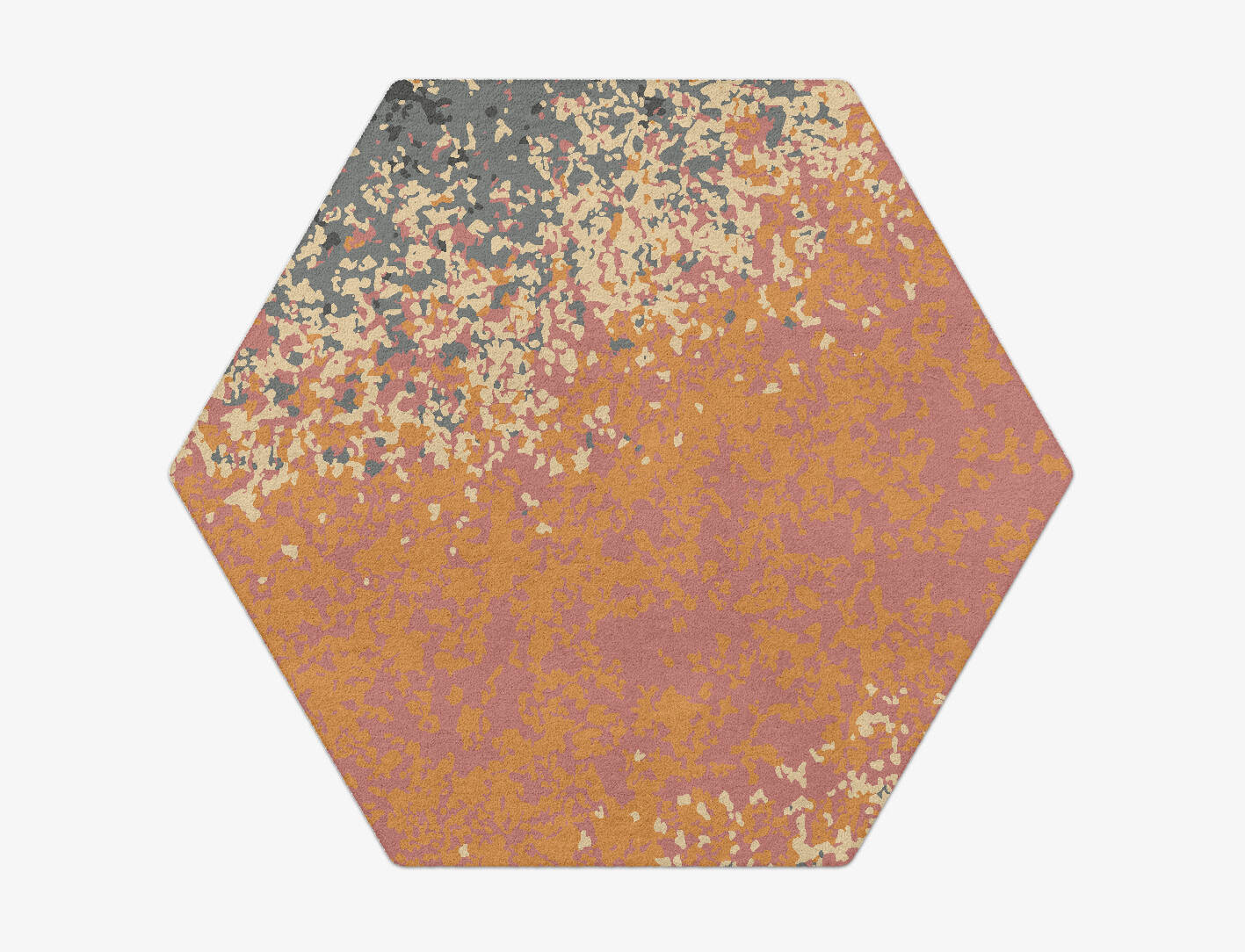 Ombre Gradation Hexagon Hand Tufted Pure Wool Custom Rug by Rug Artisan