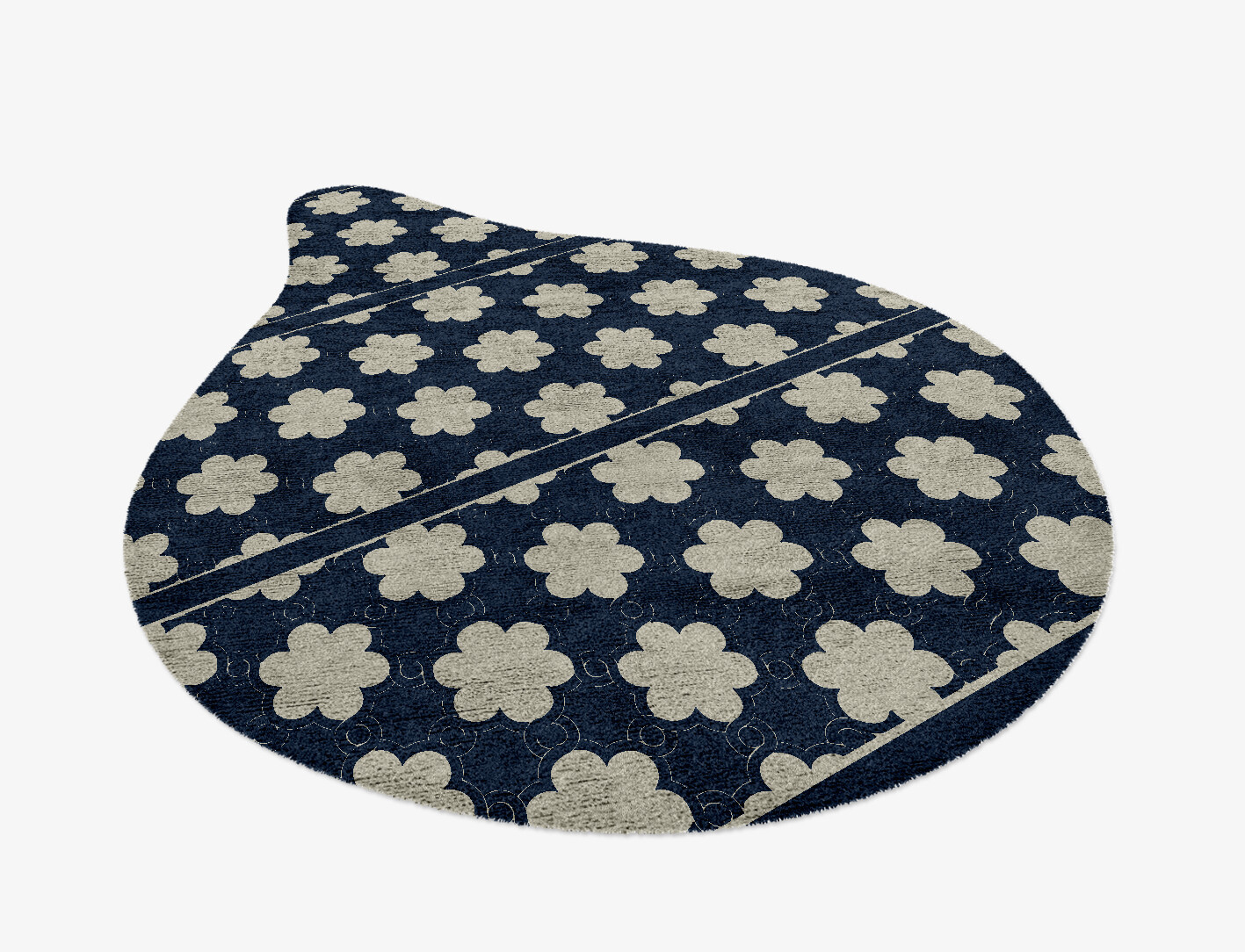Ontario Geometric Drop Hand Knotted Bamboo Silk Custom Rug by Rug Artisan