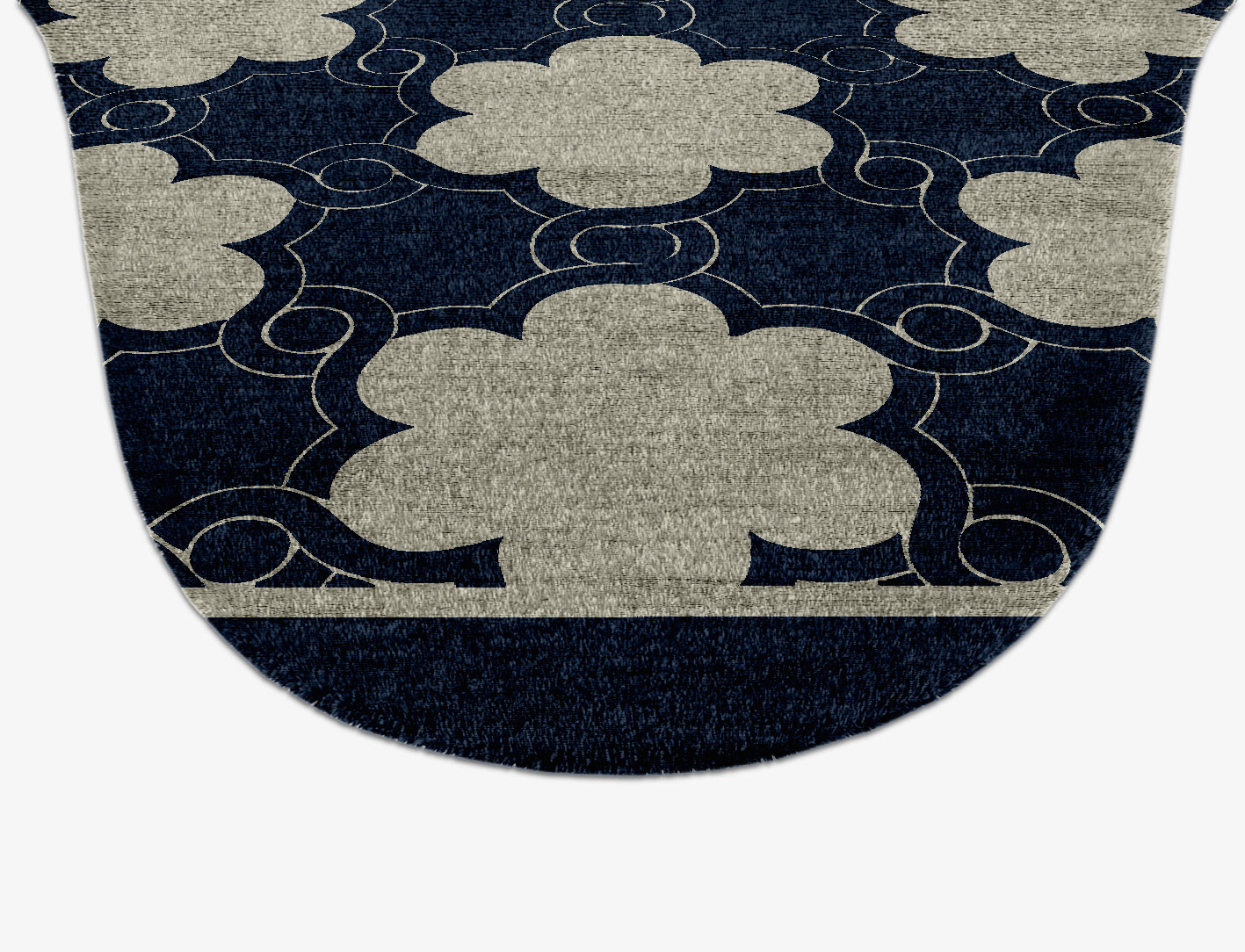 Ontario Geometric Drop Hand Knotted Bamboo Silk Custom Rug by Rug Artisan
