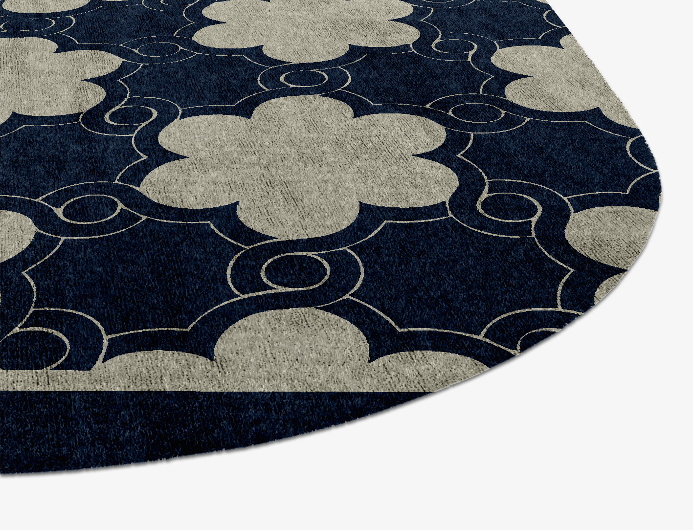 Ontario Geometric Eight Hand Knotted Bamboo Silk Custom Rug by Rug Artisan