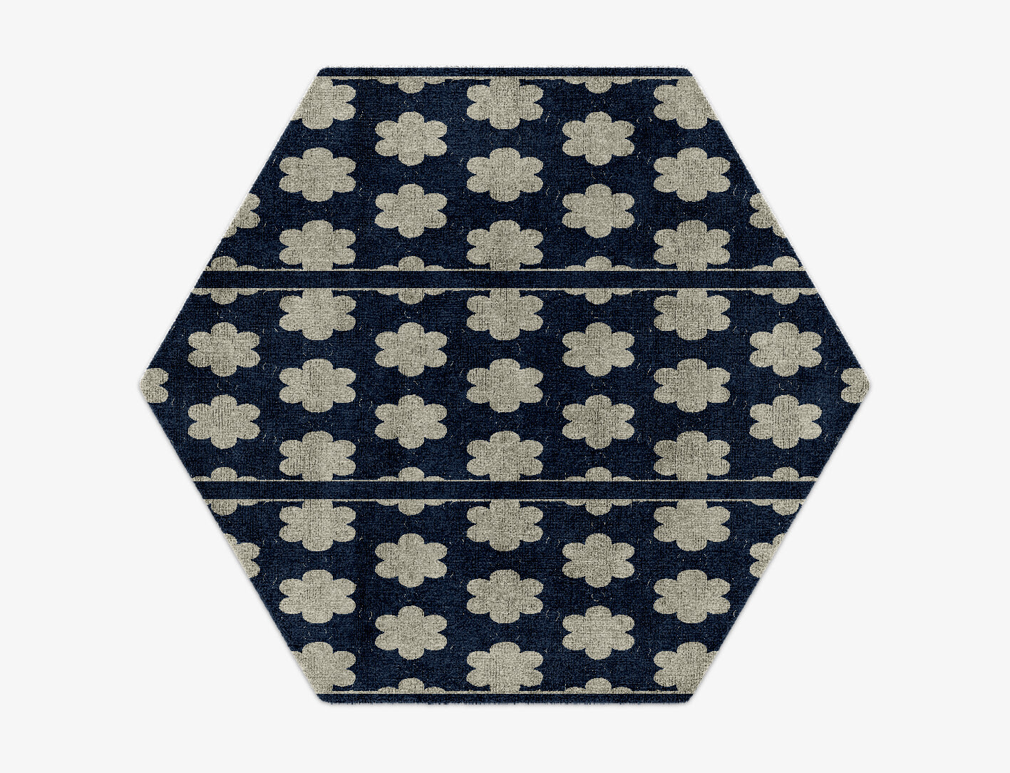 Ontario Geometric Hexagon Hand Knotted Bamboo Silk Custom Rug by Rug Artisan