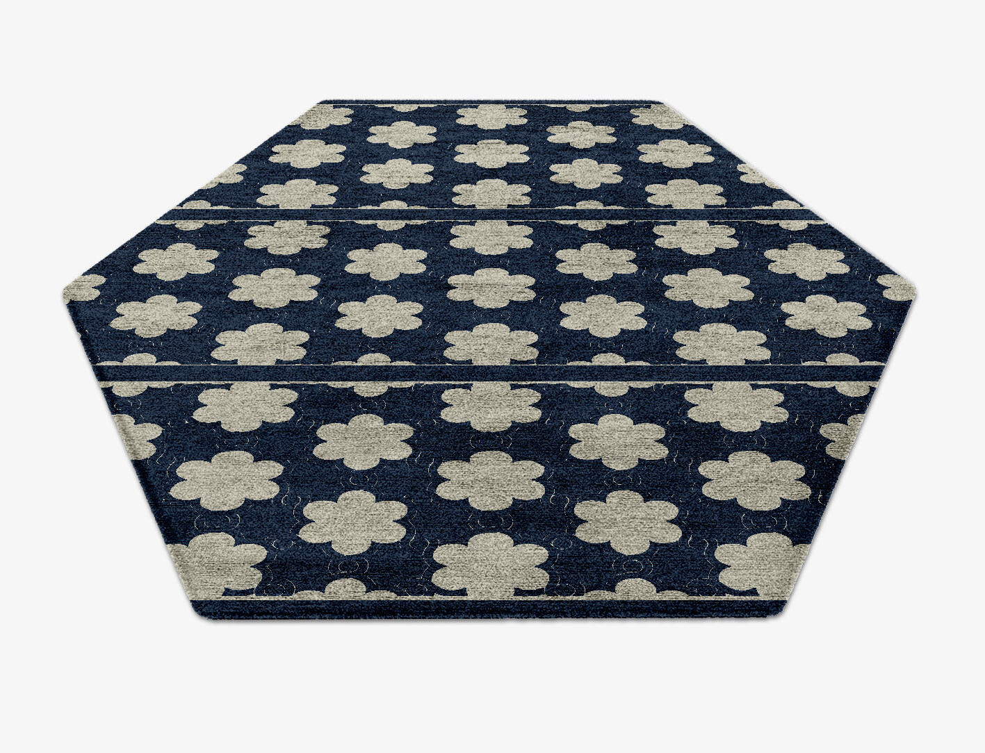 Ontario Geometric Hexagon Hand Knotted Bamboo Silk Custom Rug by Rug Artisan