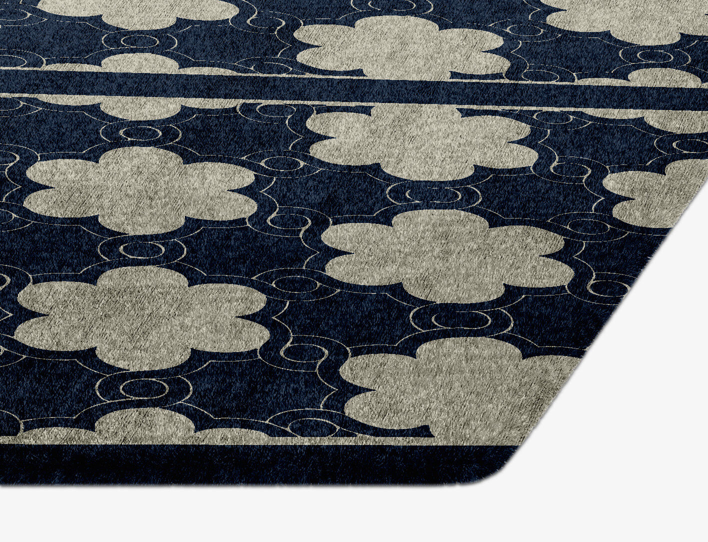 Ontario Geometric Hexagon Hand Knotted Bamboo Silk Custom Rug by Rug Artisan
