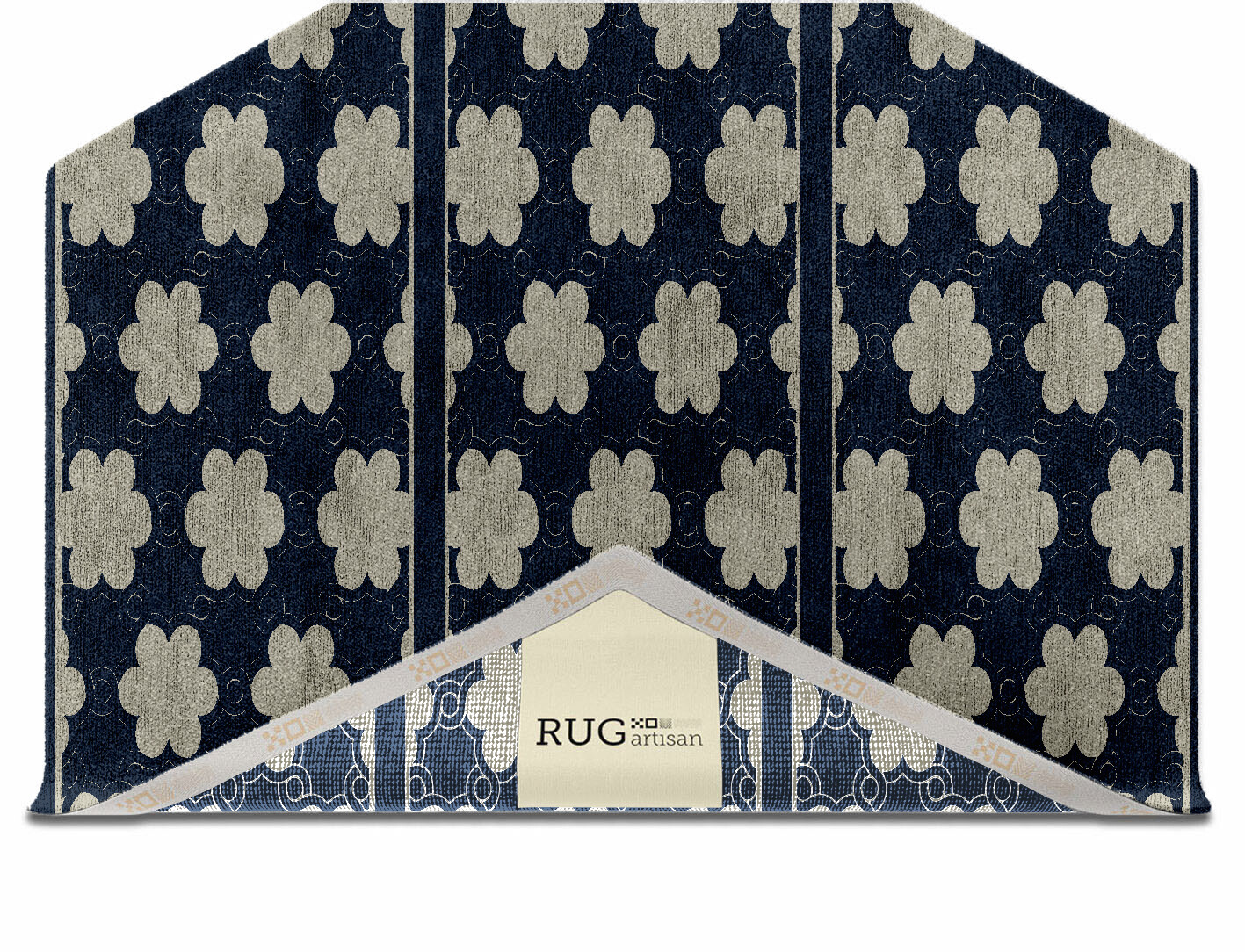 Ontario Geometric Hexagon Hand Knotted Bamboo Silk Custom Rug by Rug Artisan