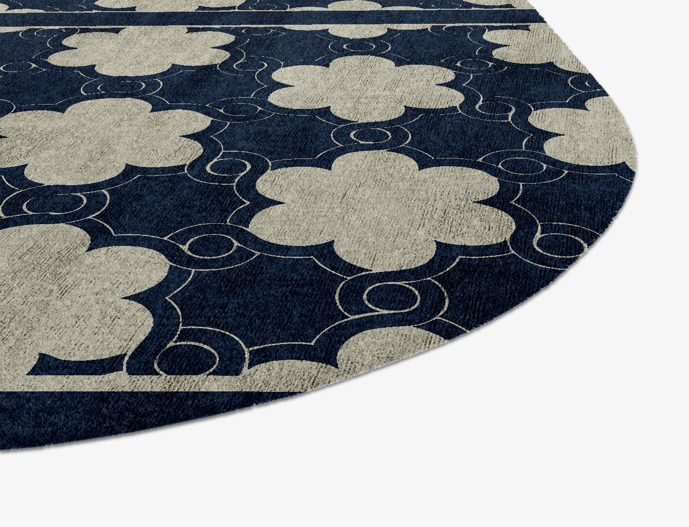 Ontario Geometric Oblong Hand Knotted Bamboo Silk Custom Rug by Rug Artisan