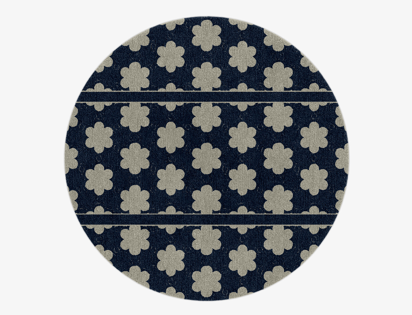 Ontario Geometric Round Hand Knotted Tibetan Wool Custom Rug by Rug Artisan