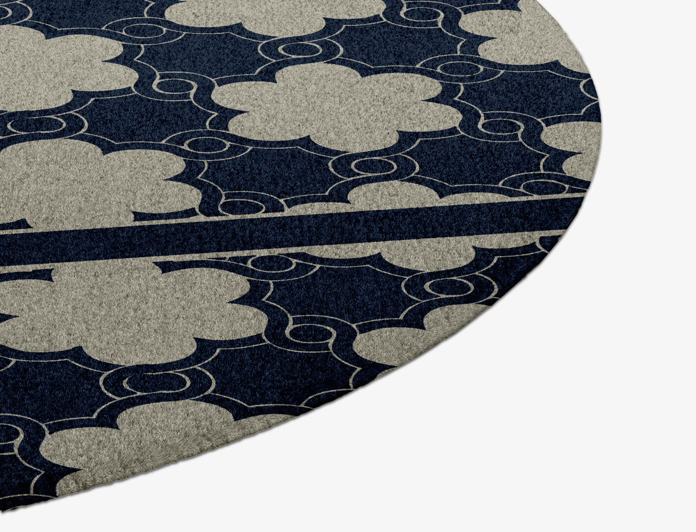 Ontario Geometric Round Hand Knotted Tibetan Wool Custom Rug by Rug Artisan