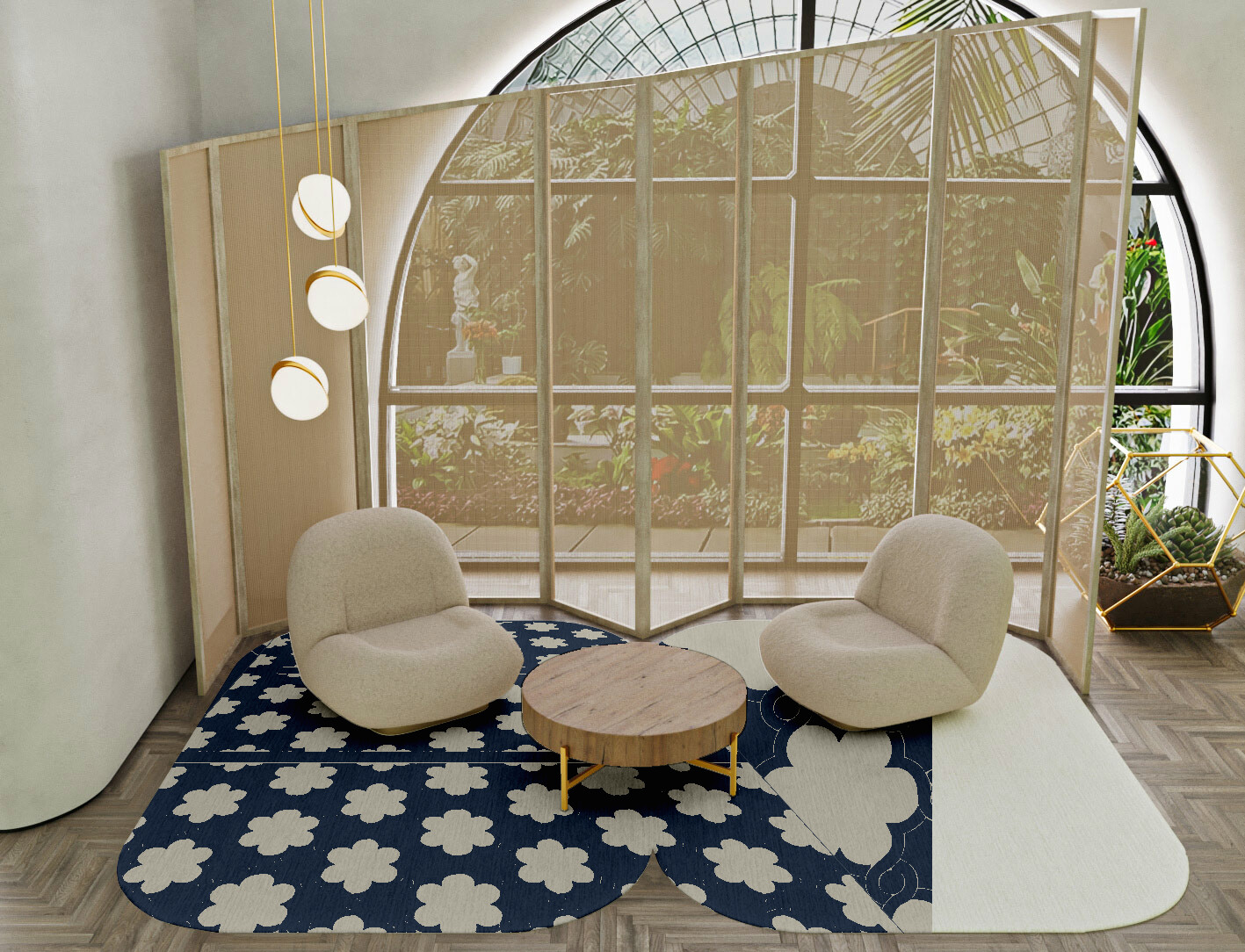 Ontario Geometric Eight Hand Tufted Pure Wool Custom Rug by Rug Artisan