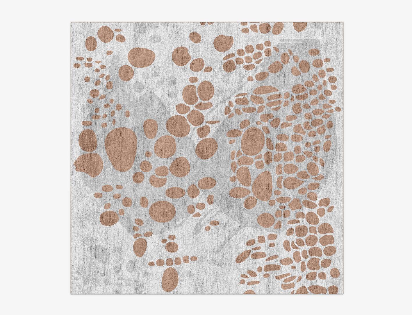 Opal Terrazzo Play Square Hand Knotted Bamboo Silk Custom Rug by Rug Artisan