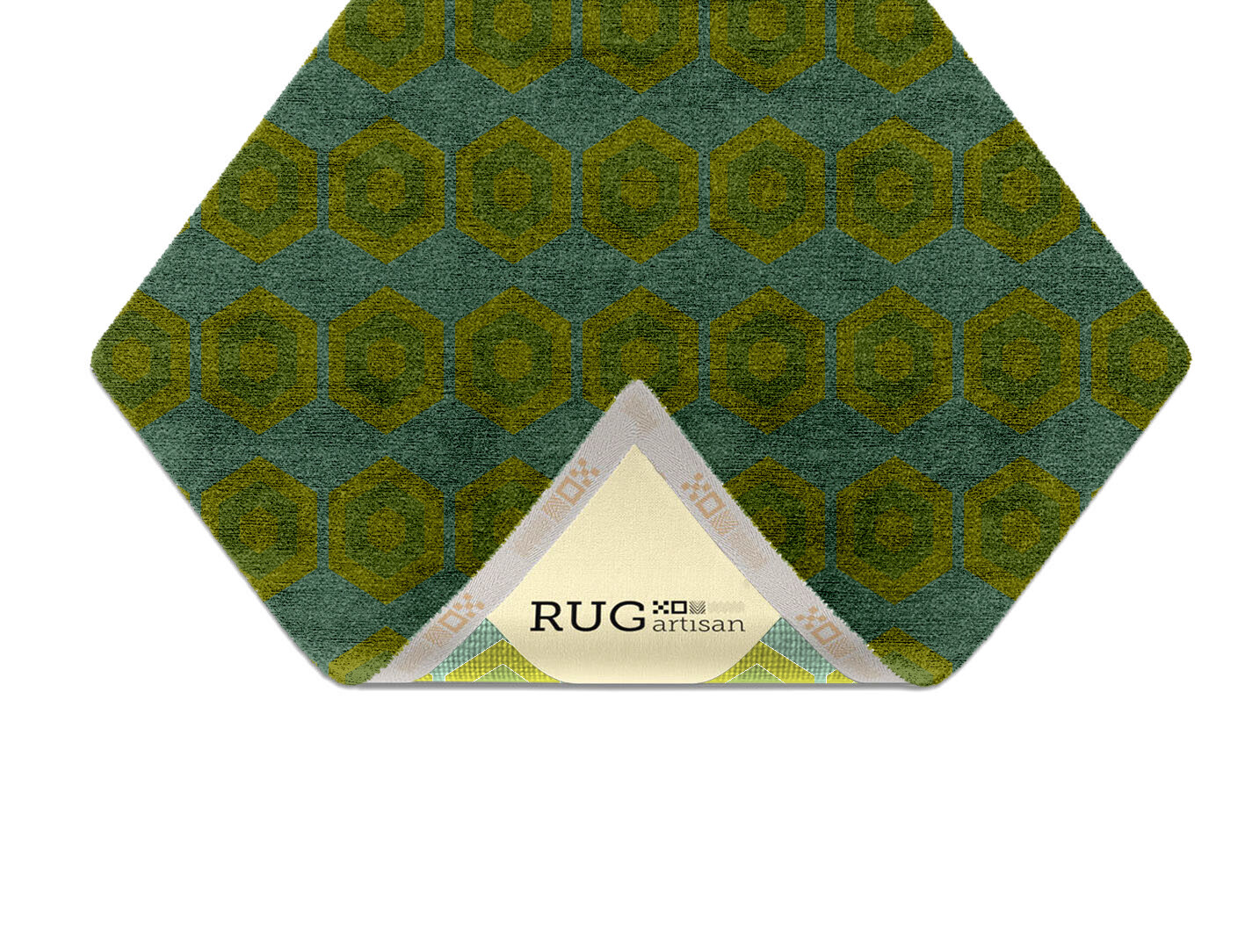 Orb Geometric Diamond Hand Knotted Bamboo Silk Custom Rug by Rug Artisan