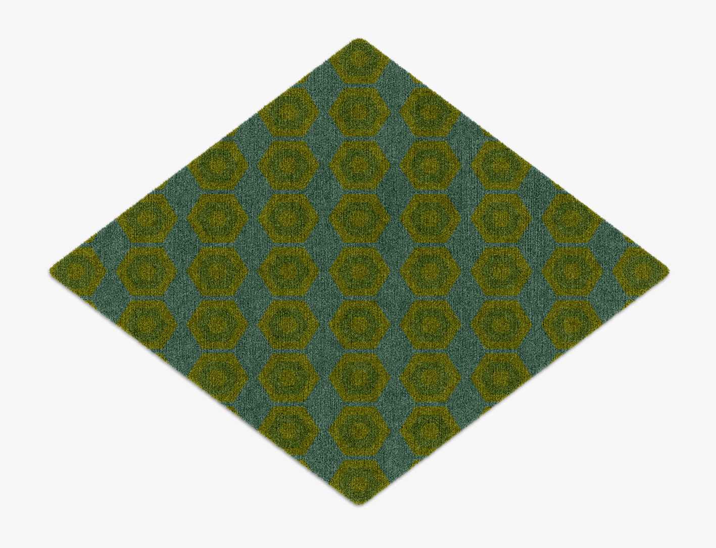 Orb Geometric Diamond Hand Knotted Tibetan Wool Custom Rug by Rug Artisan