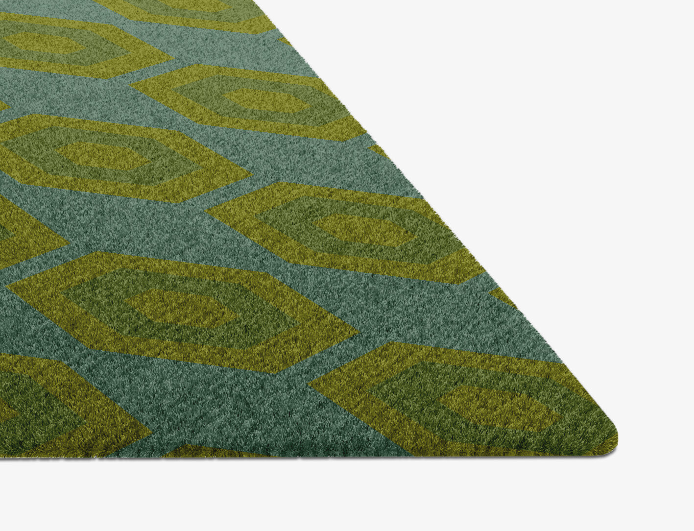 Orb Geometric Diamond Hand Knotted Tibetan Wool Custom Rug by Rug Artisan