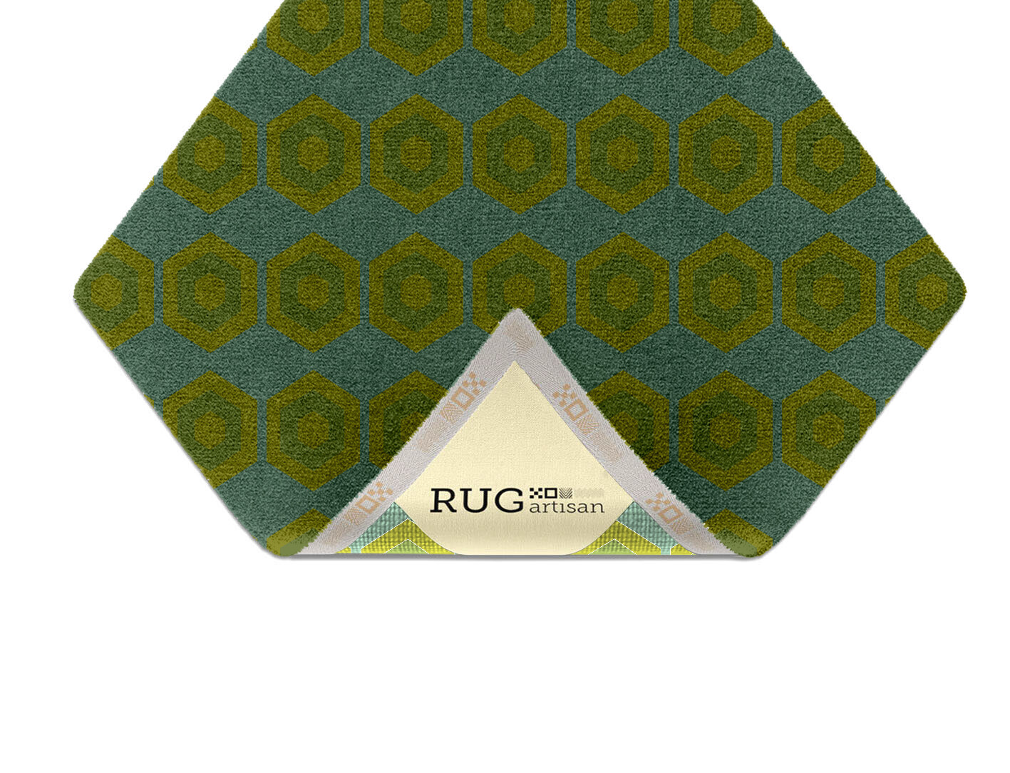 Orb Geometric Diamond Hand Knotted Tibetan Wool Custom Rug by Rug Artisan