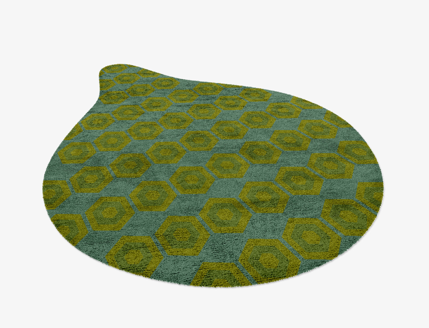 Orb Geometric Drop Hand Knotted Bamboo Silk Custom Rug by Rug Artisan