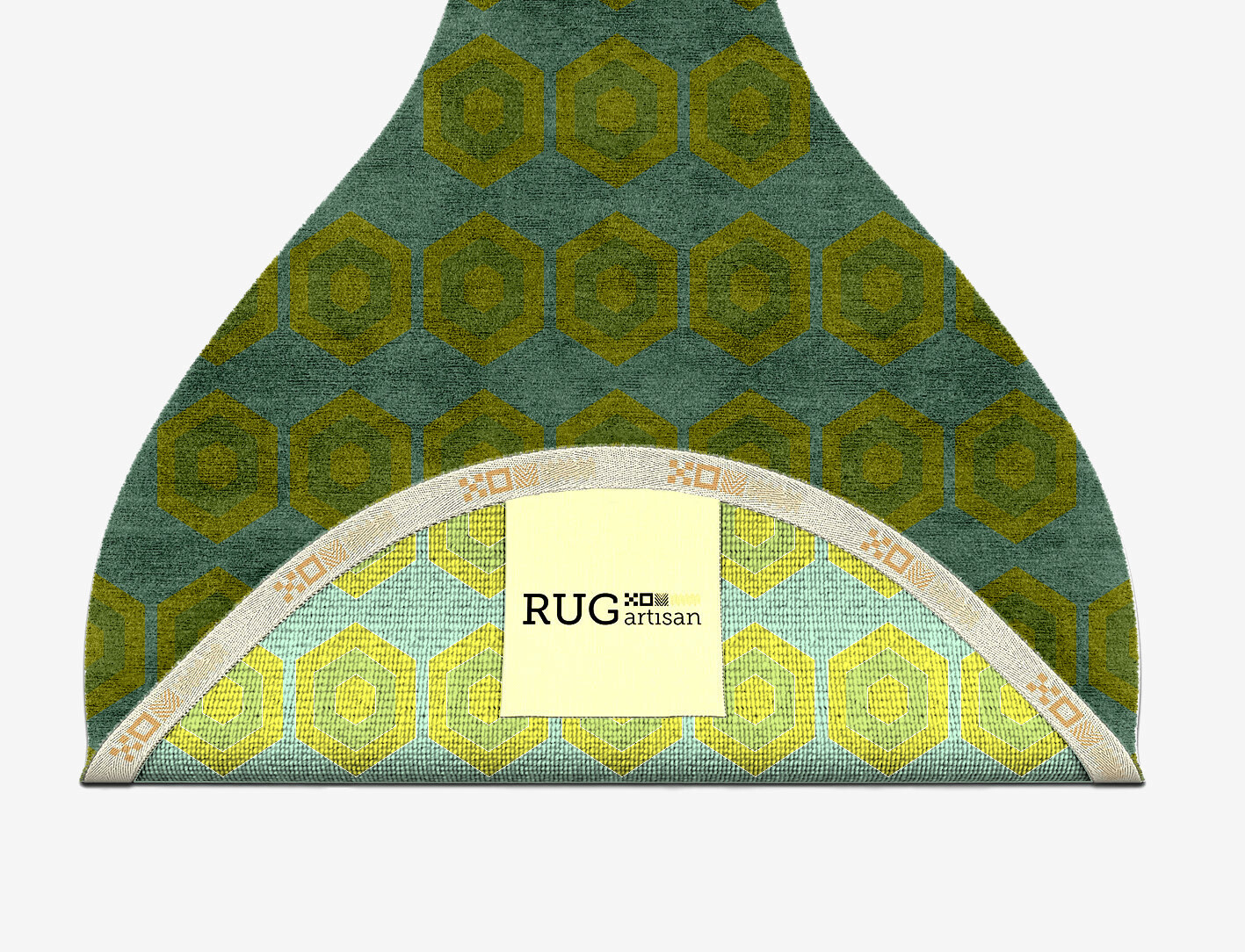Orb Geometric Drop Hand Knotted Bamboo Silk Custom Rug by Rug Artisan