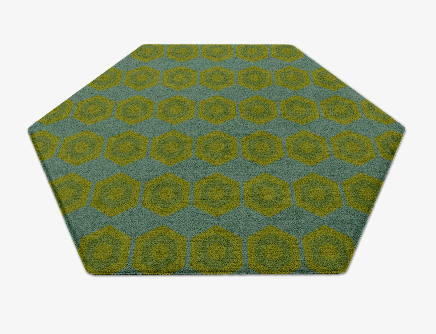 Orb Geometric Hexagon Hand Knotted Tibetan Wool Custom Rug by Rug Artisan