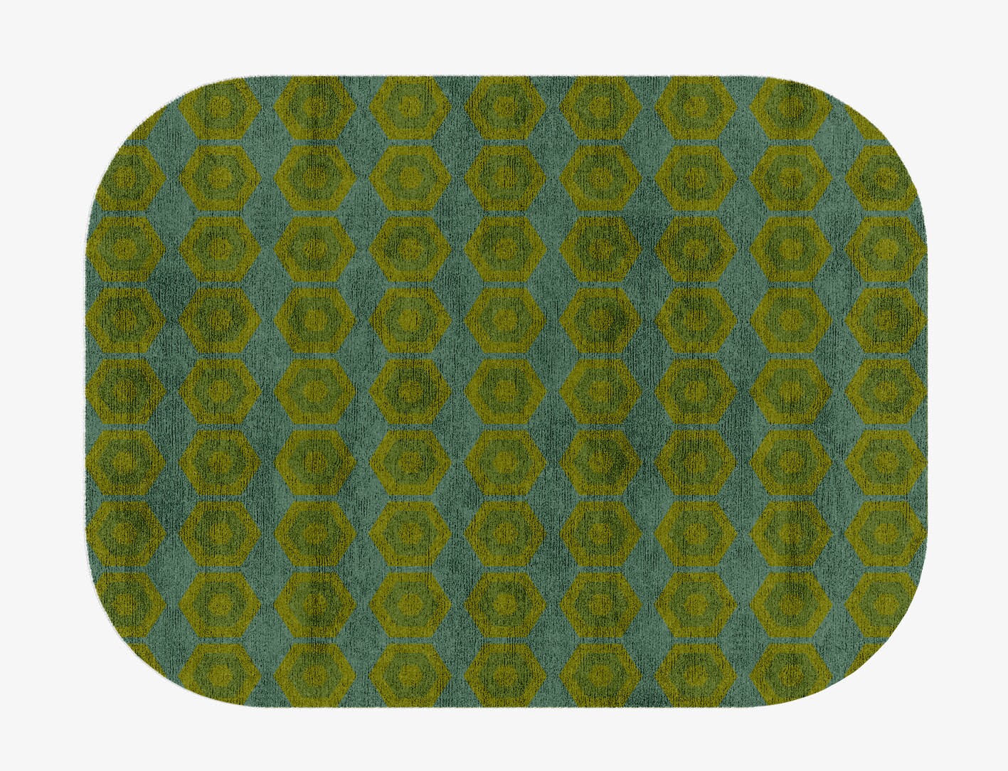 Orb Geometric Oblong Hand Knotted Bamboo Silk Custom Rug by Rug Artisan