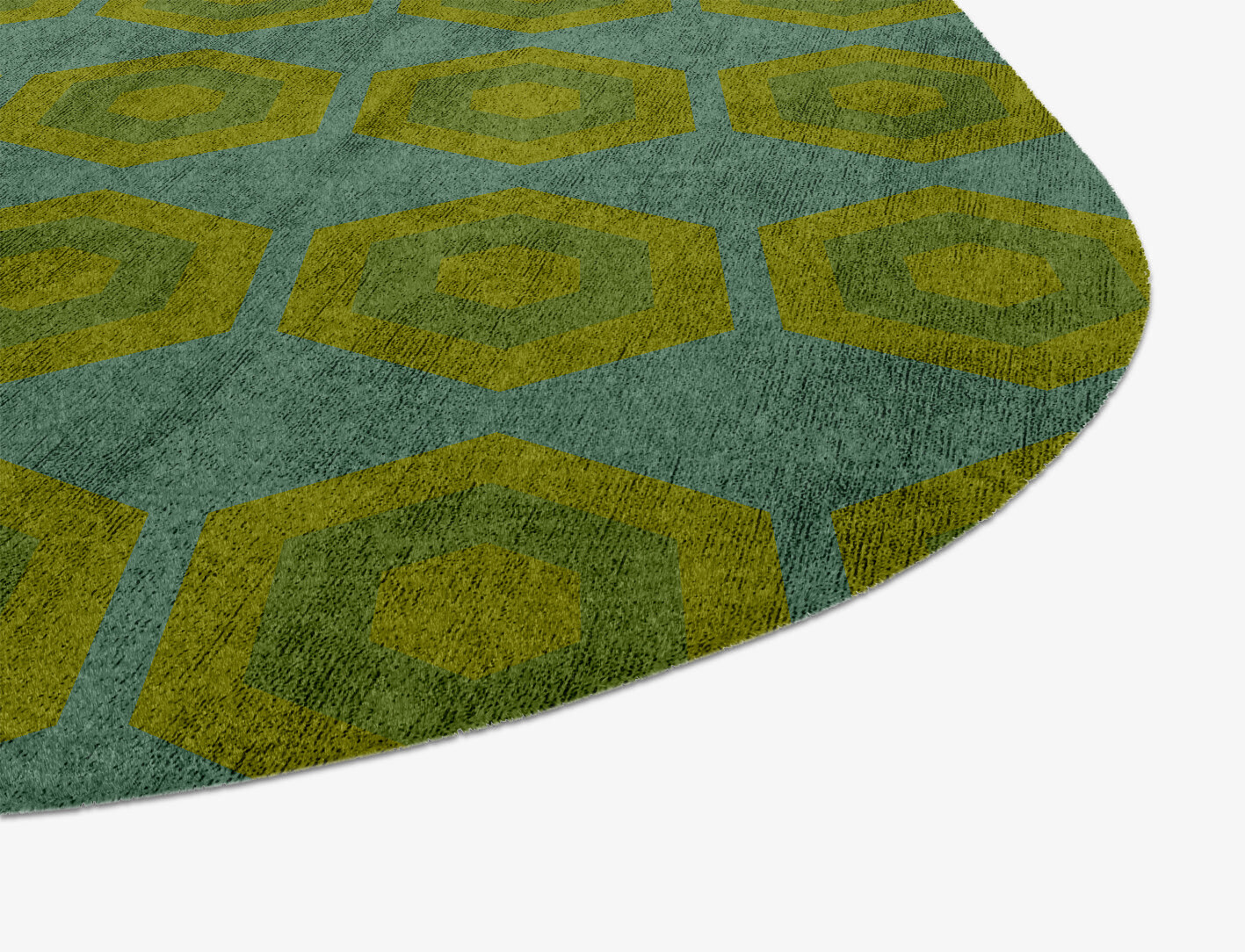 Orb Geometric Oblong Hand Knotted Bamboo Silk Custom Rug by Rug Artisan