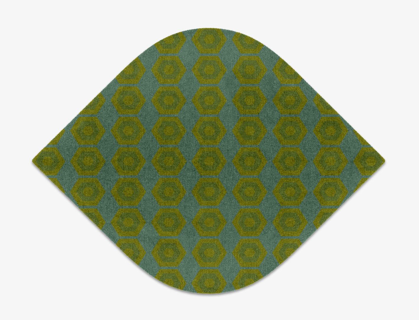 Orb Geometric Ogee Hand Knotted Tibetan Wool Custom Rug by Rug Artisan