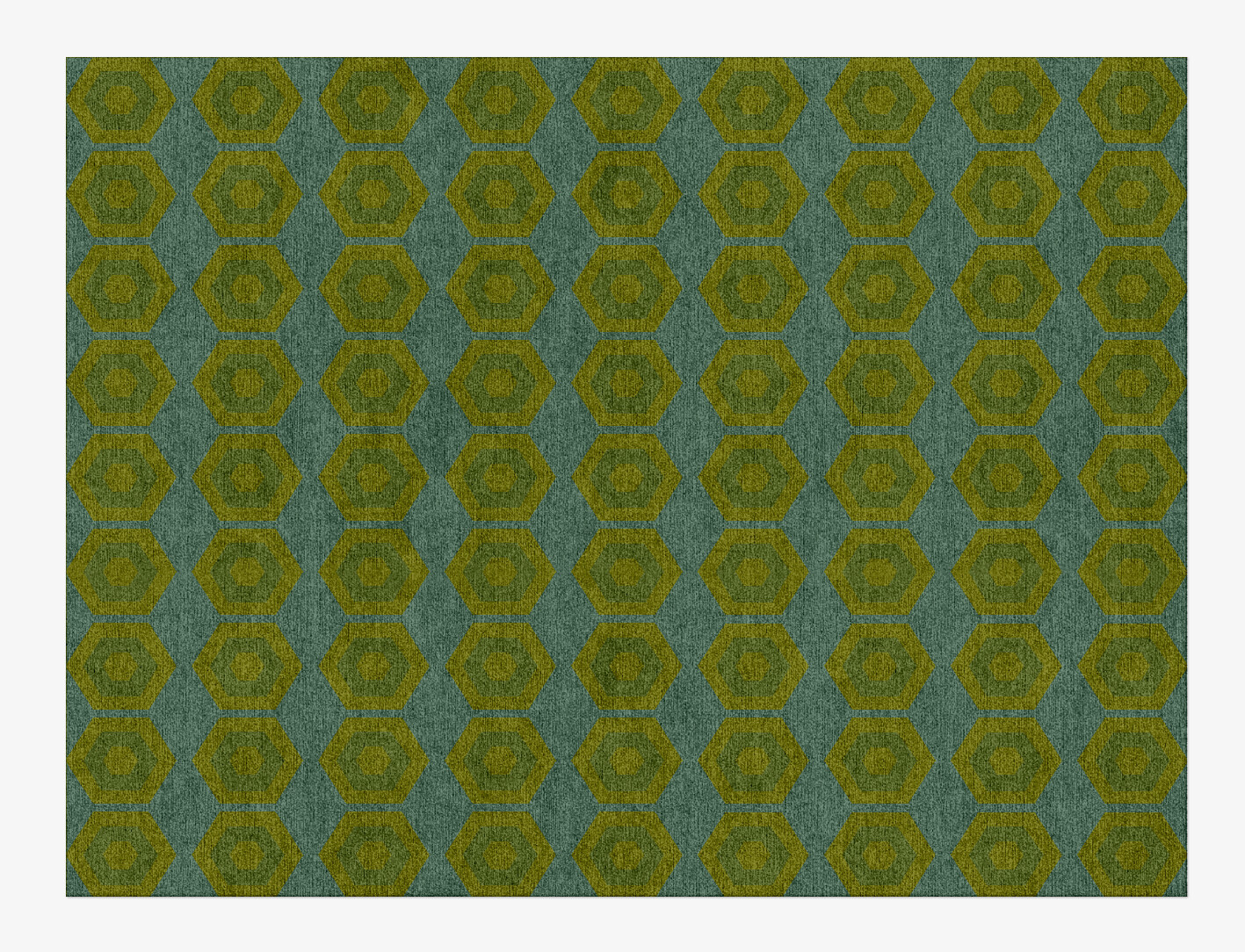 Orb Geometric Rectangle Hand Knotted Tibetan Wool Custom Rug by Rug Artisan