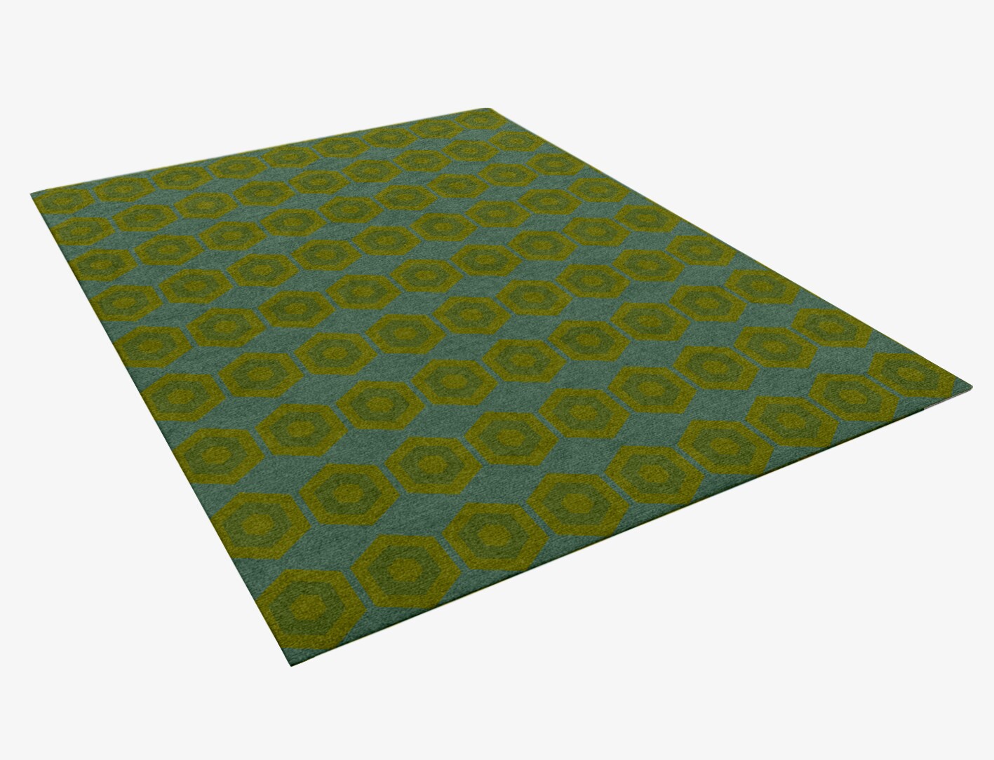 Orb Geometric Rectangle Hand Knotted Tibetan Wool Custom Rug by Rug Artisan