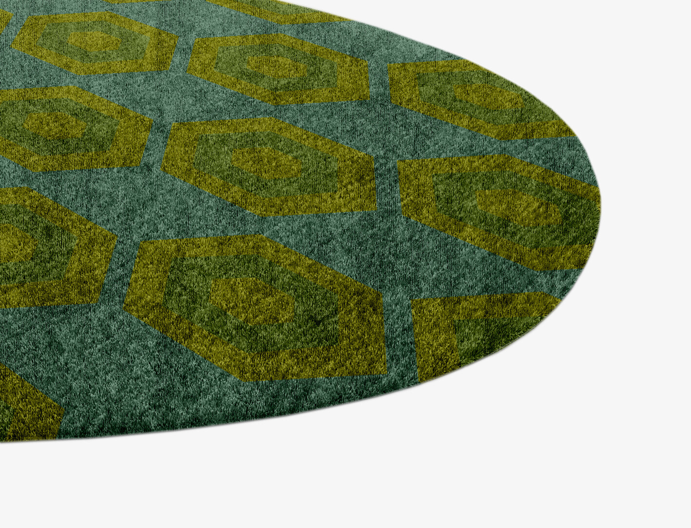 Orb Geometric Splash Hand Knotted Bamboo Silk Custom Rug by Rug Artisan
