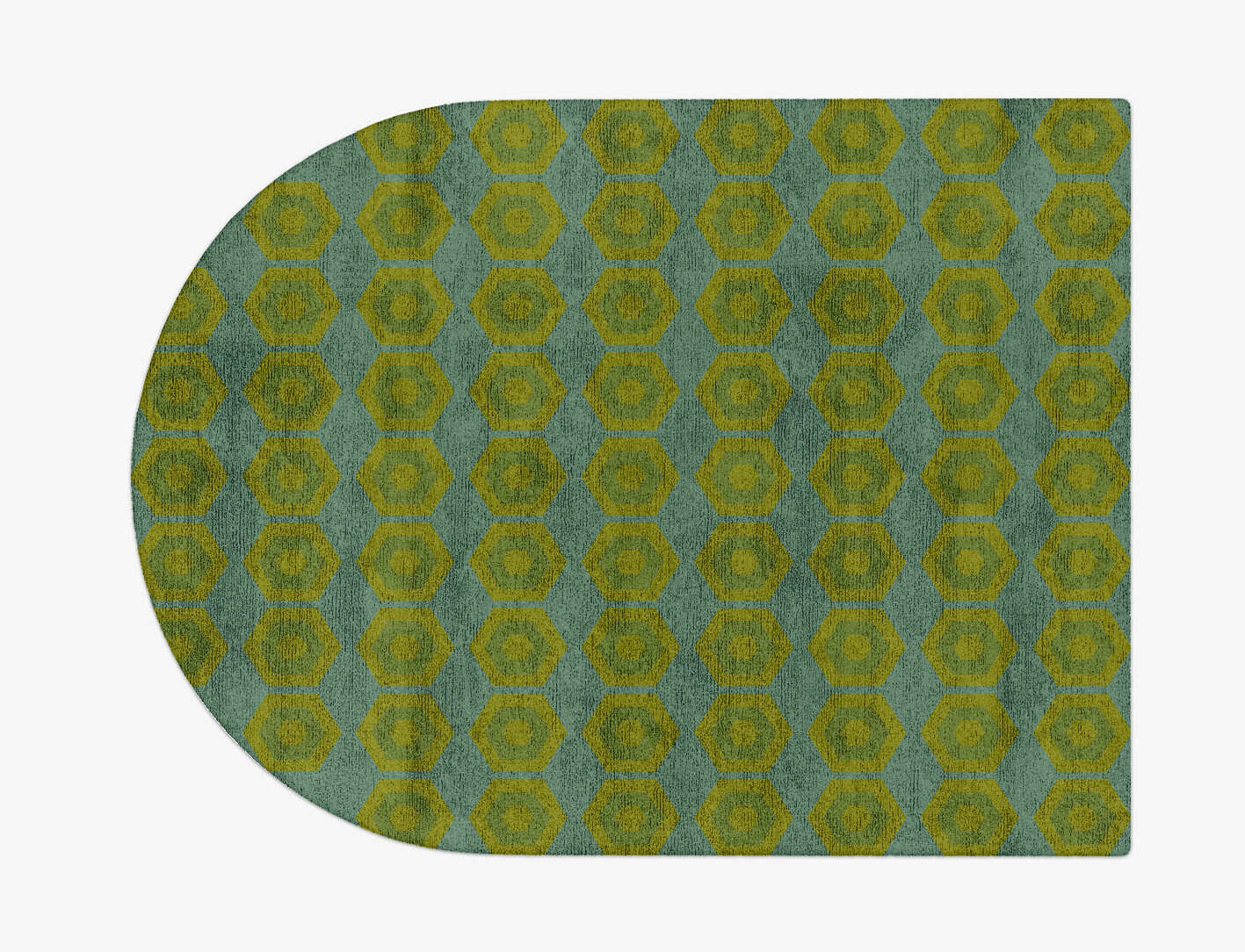Orb Geometric Arch Hand Tufted Bamboo Silk Custom Rug by Rug Artisan