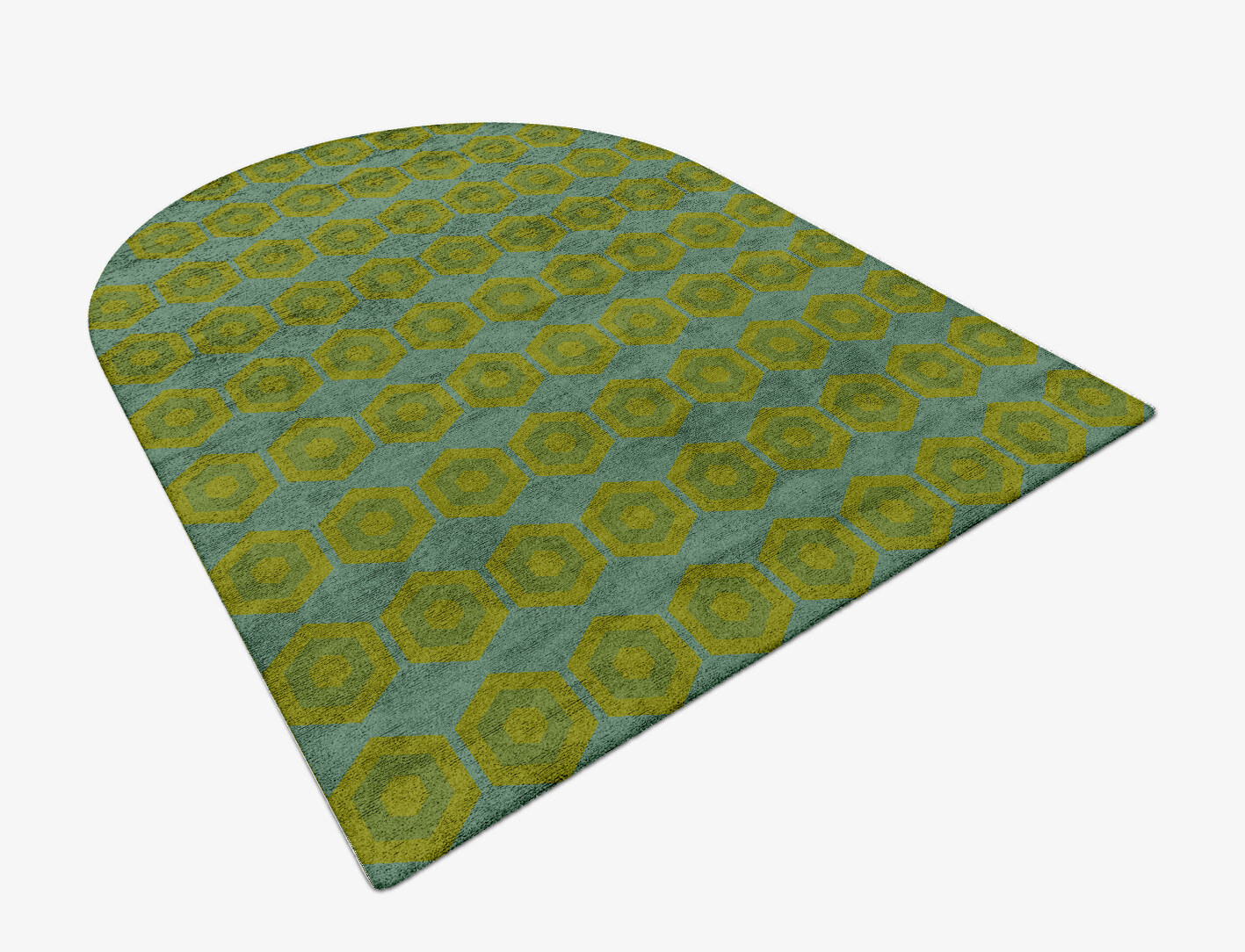 Orb Geometric Arch Hand Tufted Bamboo Silk Custom Rug by Rug Artisan