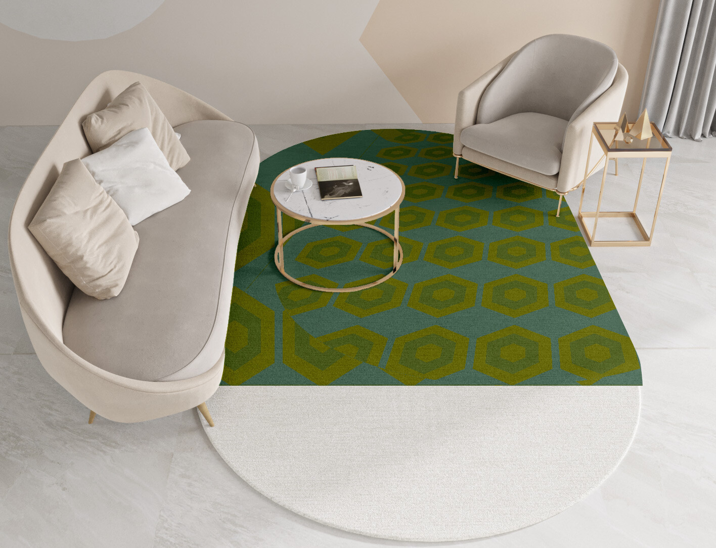 Orb Geometric Capsule Hand Tufted Pure Wool Custom Rug by Rug Artisan