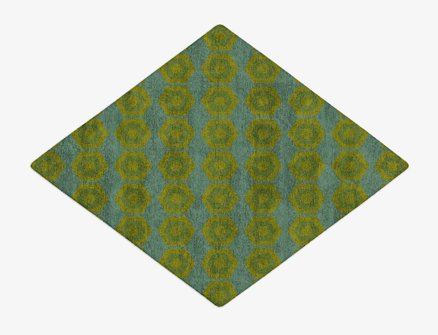 Orb Geometric Diamond Hand Tufted Bamboo Silk Custom Rug by Rug Artisan